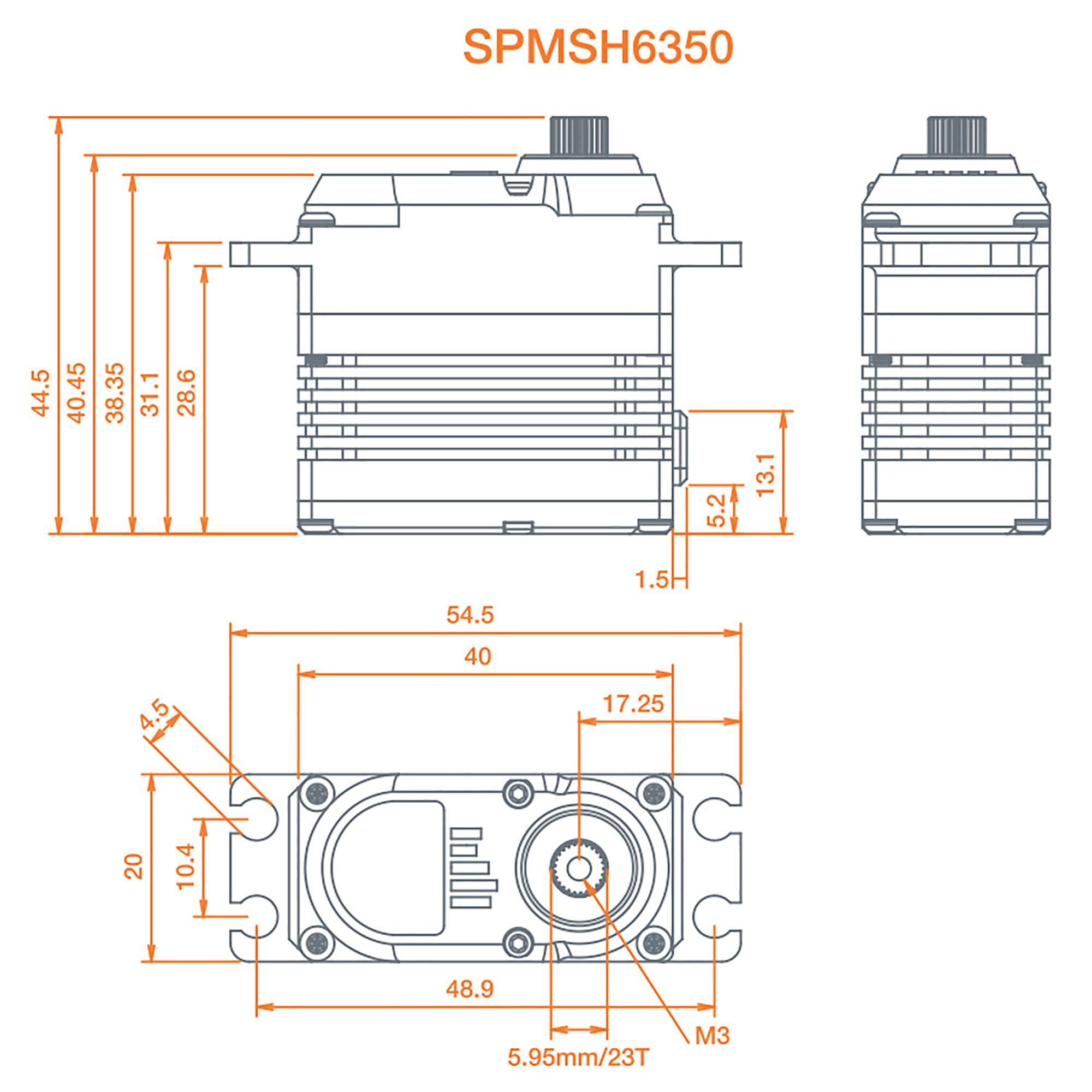 Spektrum H6350 Standard Digital HV Brushless Ultra Torque High Speed Heli Cyclic Servo
