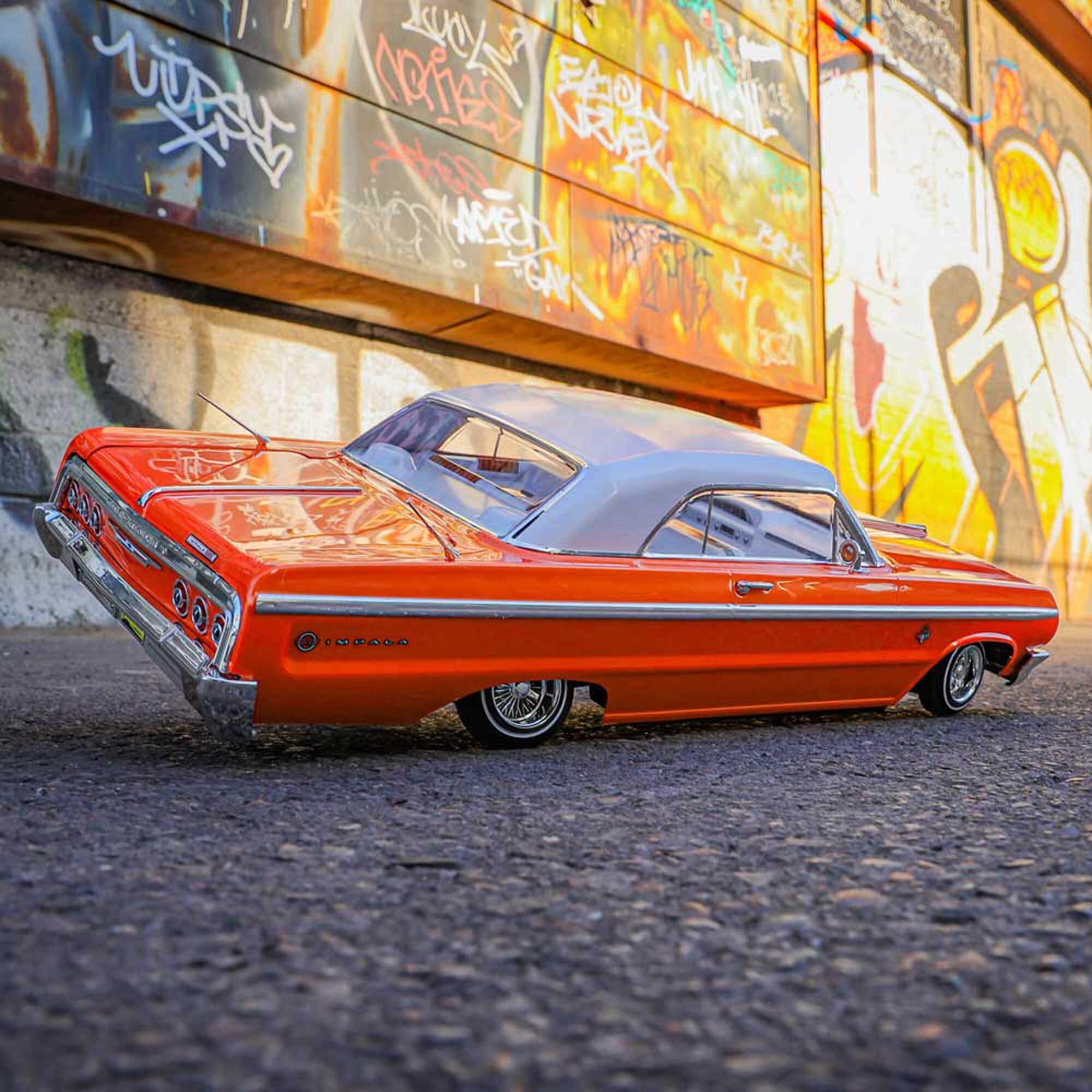 Redcat Racing 1/10 SixtyFour Chevrolet Impala Hopping Lowrider, Orange/White