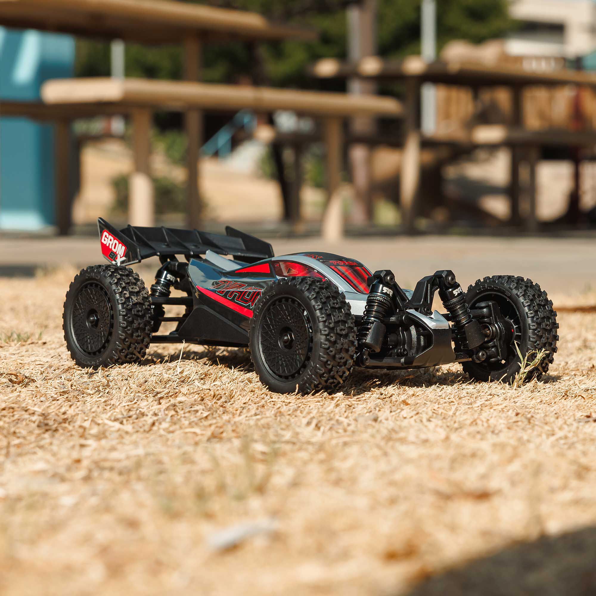 ARRMA 1/14 TYPHON GROM 223S DSC 4X4 RTR Brushless Buggy, Silver