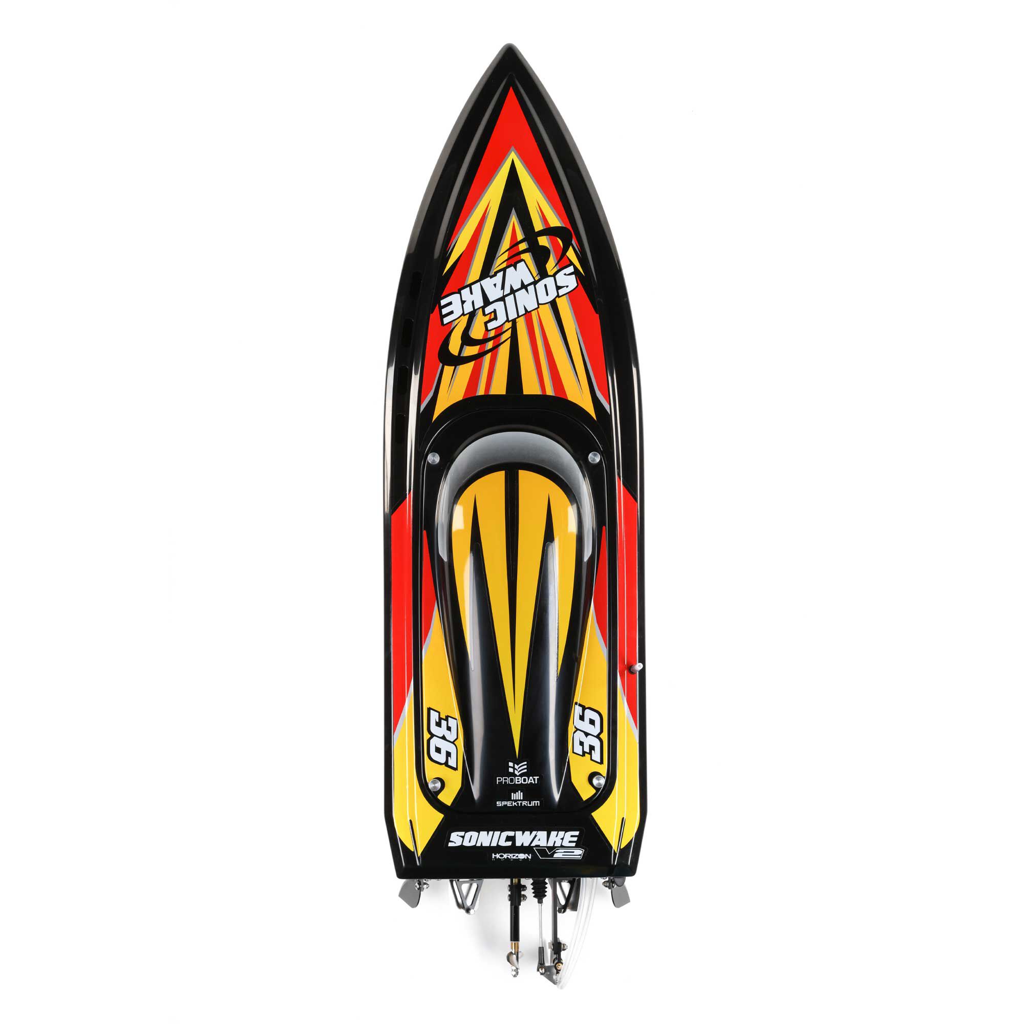 Pro Boat Sonicwake V2 36" Self-Righting Brushless Deep-V RTR, Black