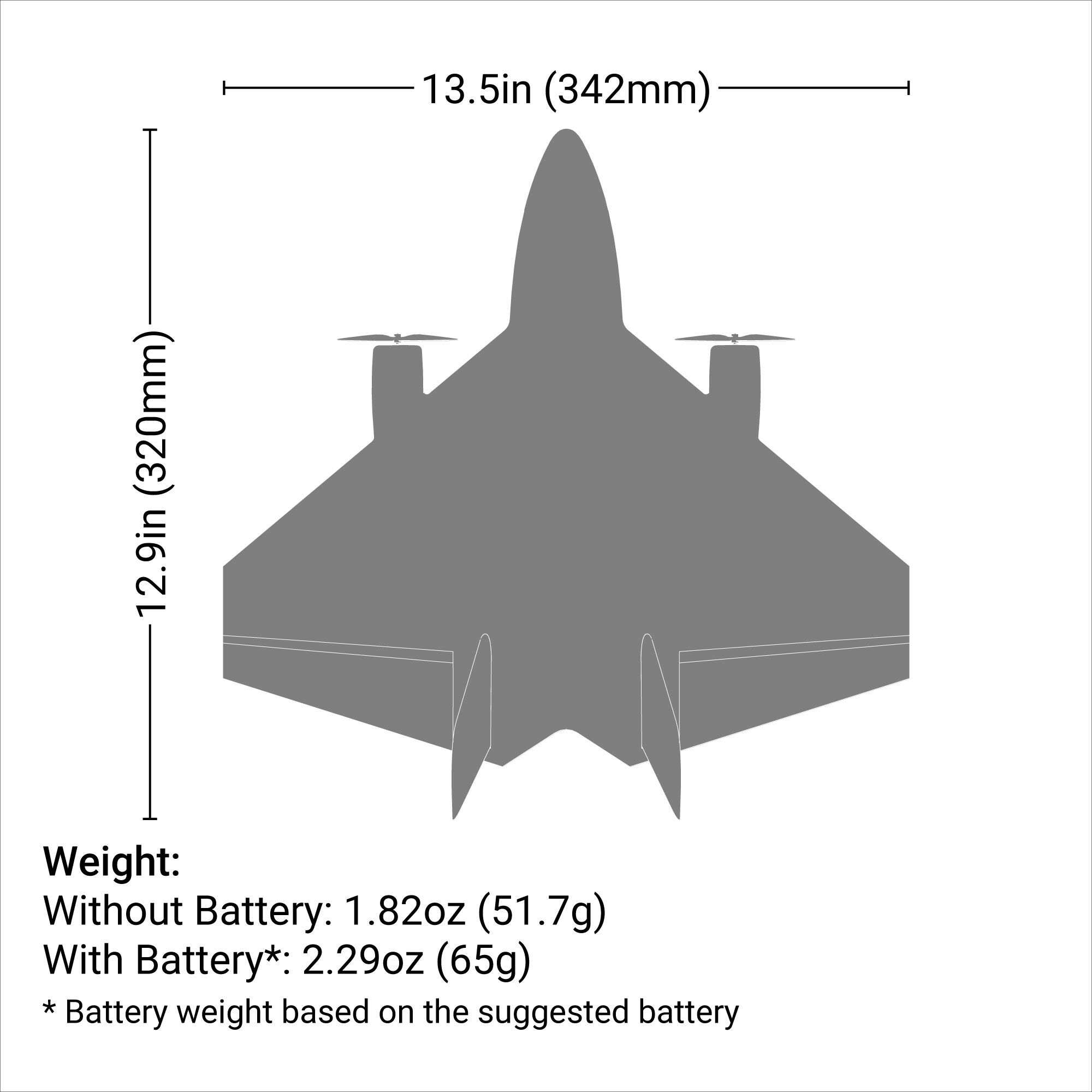E-flite UMX Ultrix BNF Basic with AS3X and SAFE Select, 342mm