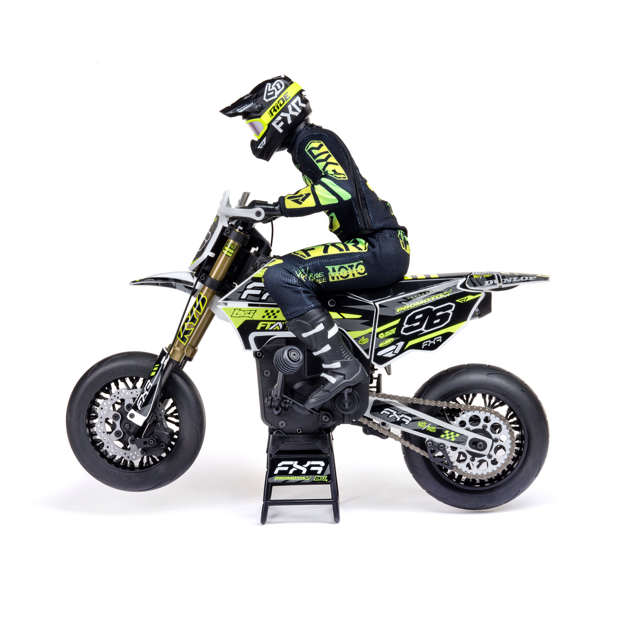 Losi 1/4 Promoto-SM FXR Supermoto Motorcycle RTR Basic, White