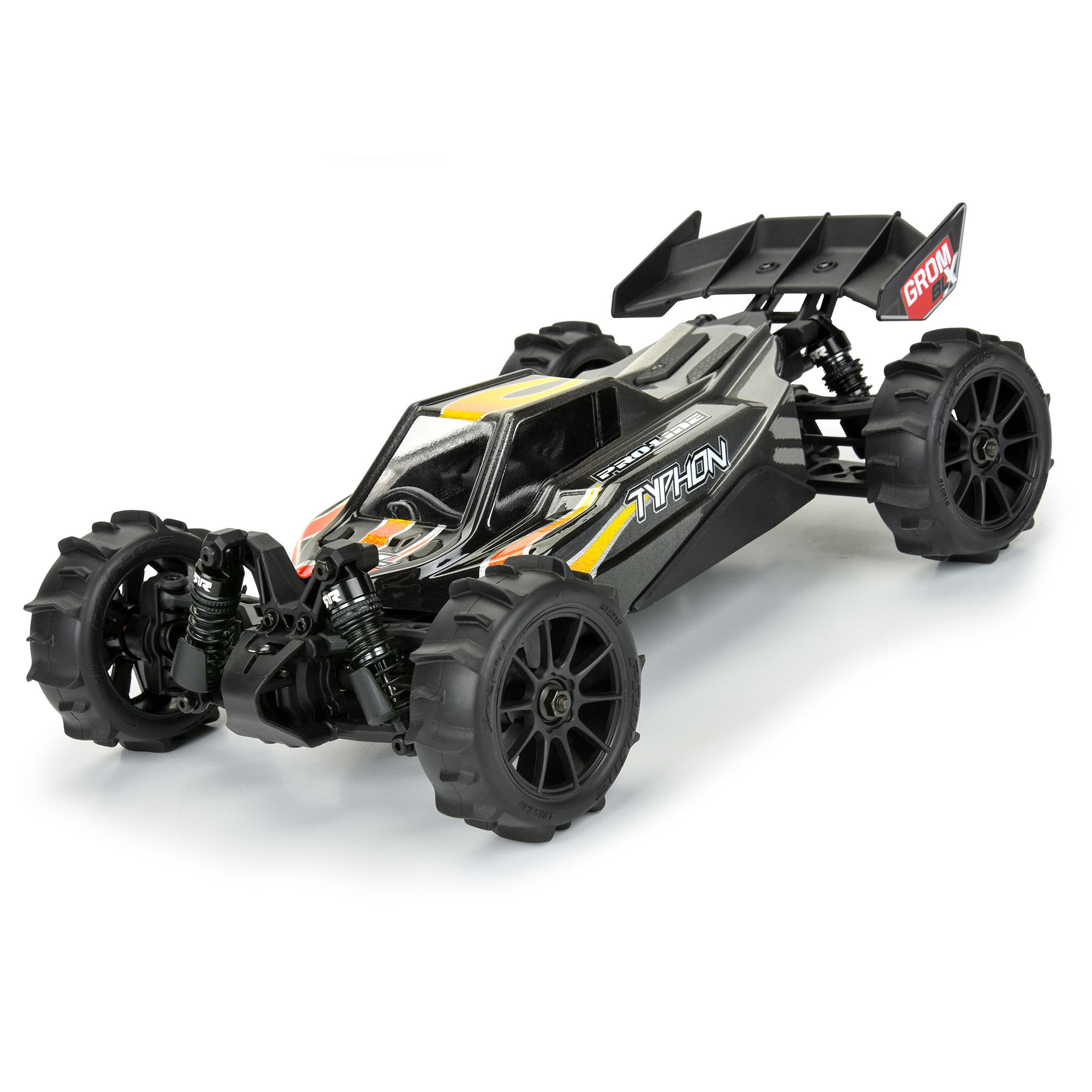 Pro-Line Racing 1/14 Dumont F/R Tires MTD 12mm Black Mach-10 (4): Typhon GROM