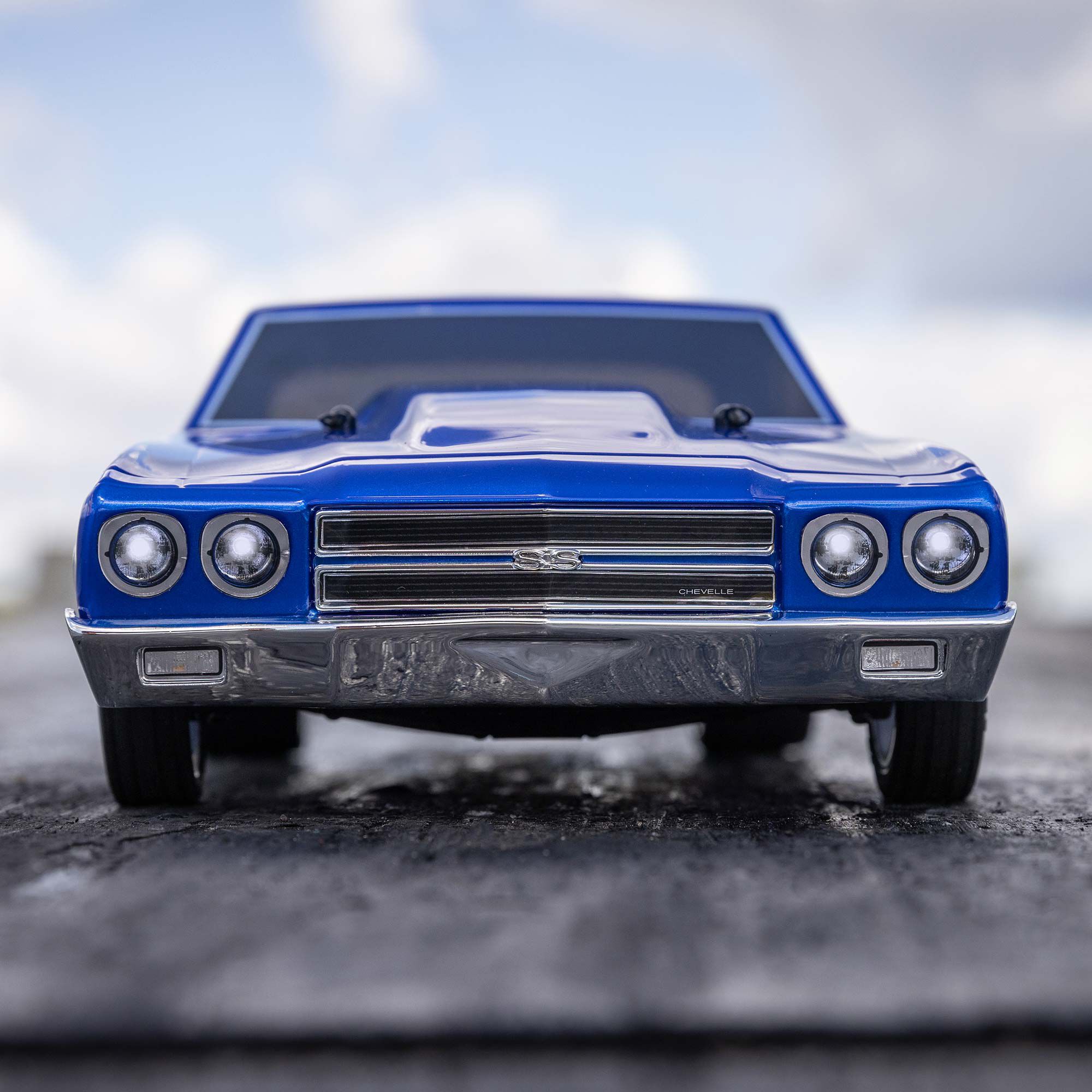 Losi 1/16 Mini 1970 Chevy Chevelle 2S 2WD RTR Brushless No Prep Drag Car (Battery & Charger Included), Blue
