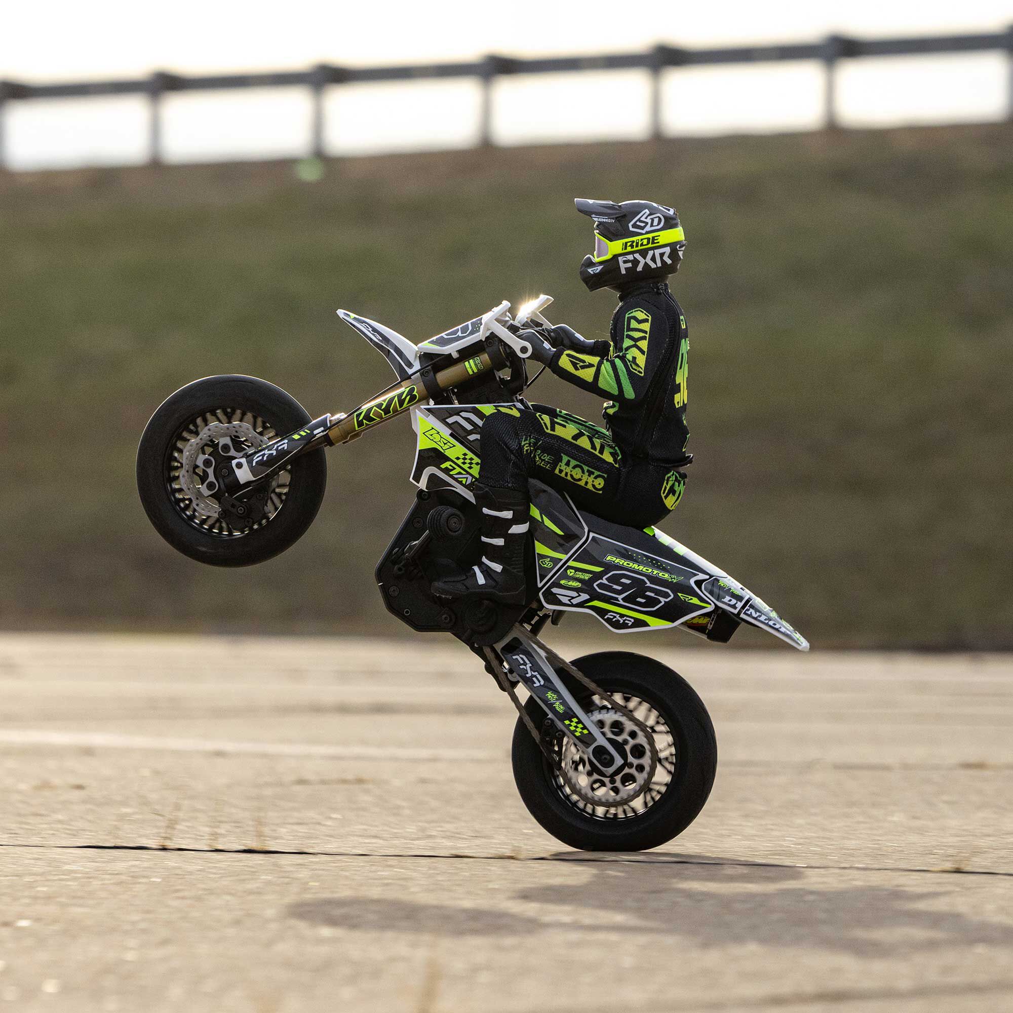 Losi 1/4 Promoto-SM FXR Supermoto Motorcycle RTR Basic, White