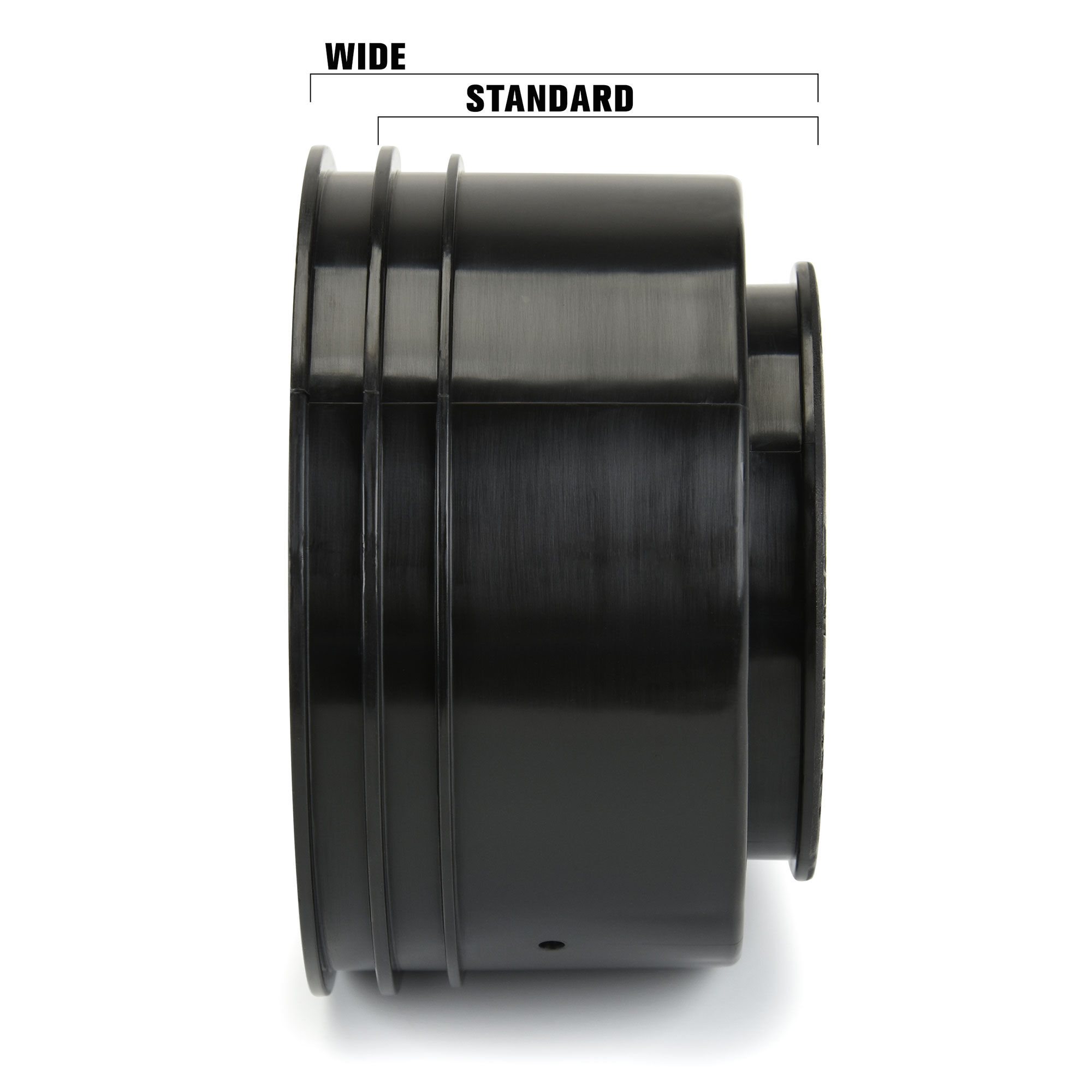 Pro-Line Racing 1/10 Showtime+ Wide Rear 2.2"/3.0" 12mm Drag Wheels (2) Black