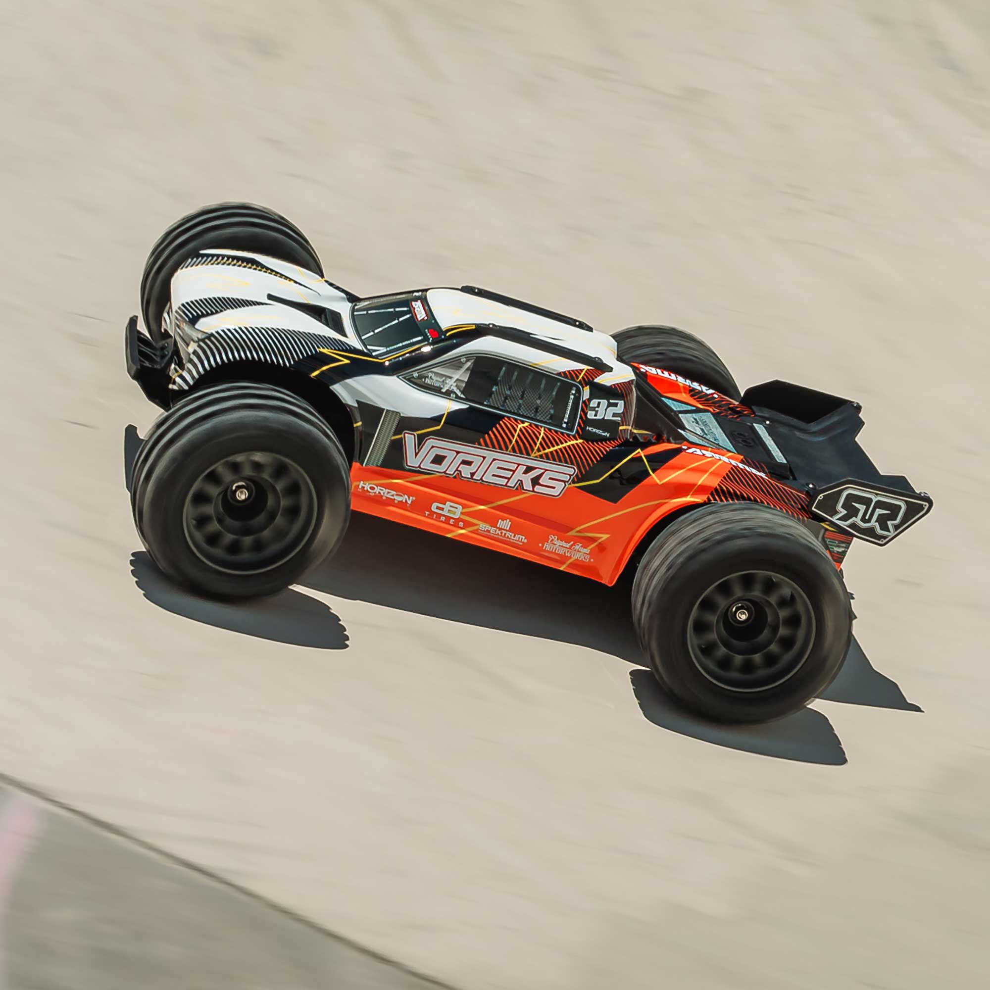 ARRMA 1/10 VORTEKS 2WD RTR Brushed Stadium Truck (Battery & Charger Included), Orange