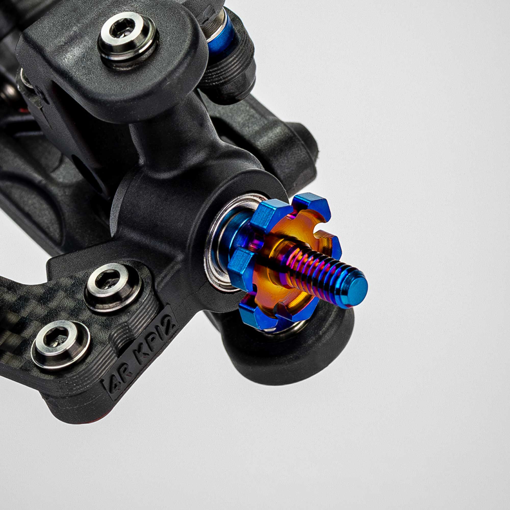 JConcepts, Inc. Adjustable Titanium Front Axle Set (2), 1/10 Team Associated RC10B7/D, Burnt Blue