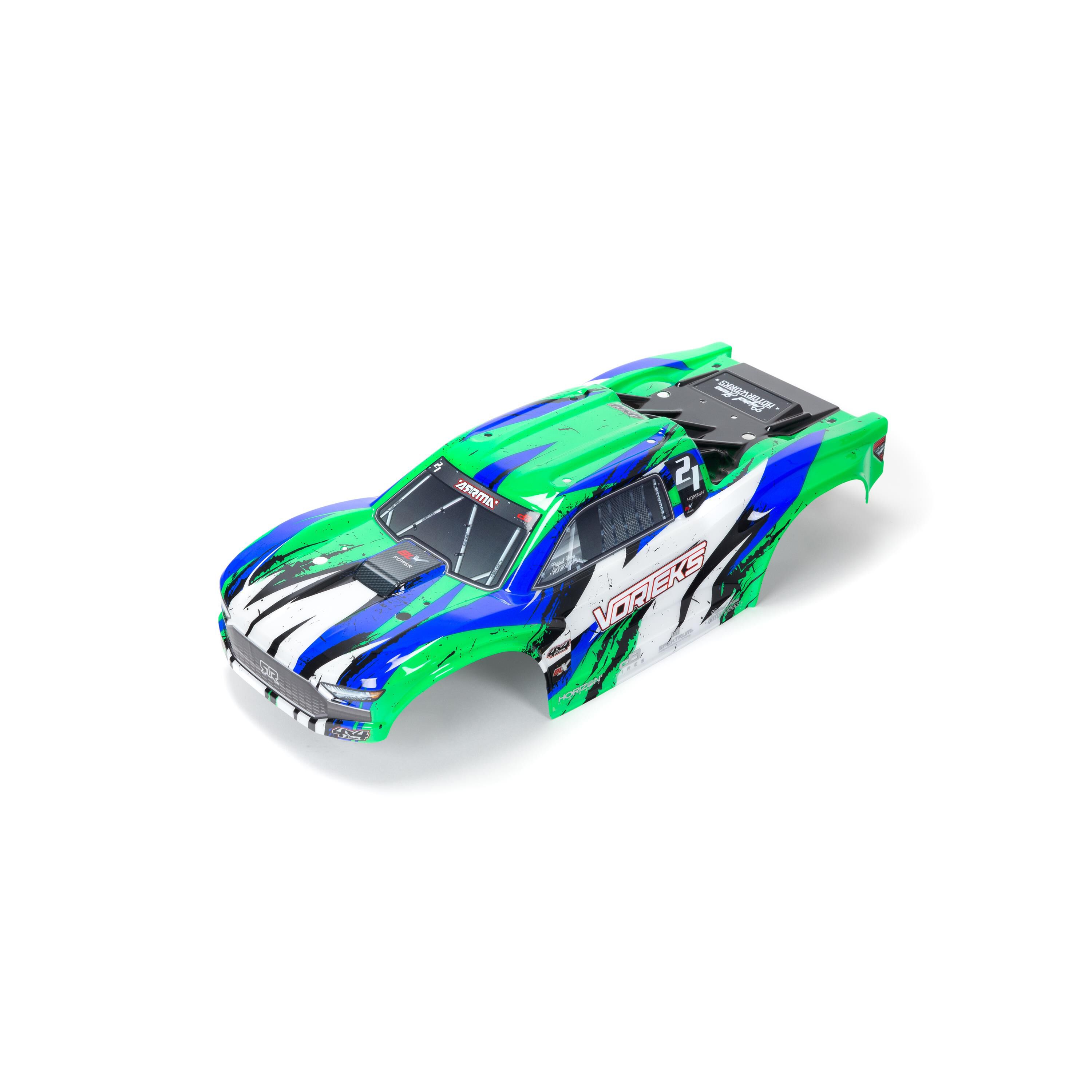 ARRMA 1/10 Painted Body, Green: VORTEKS 4X4 BLX
