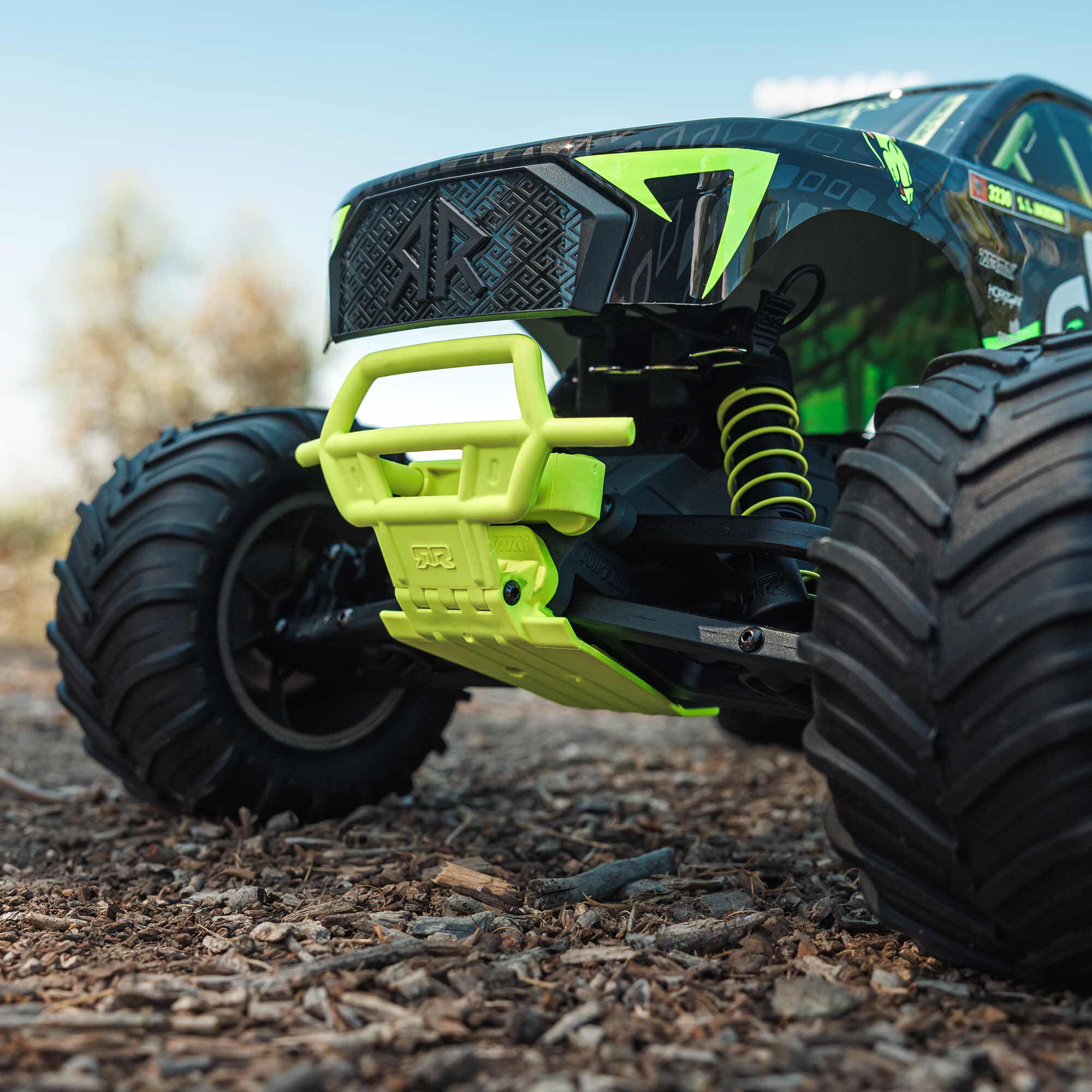 ARRMA 1/10 GORGON 2WD RTR Brushed Monster Truck (Battery & Charger Included), Yellow