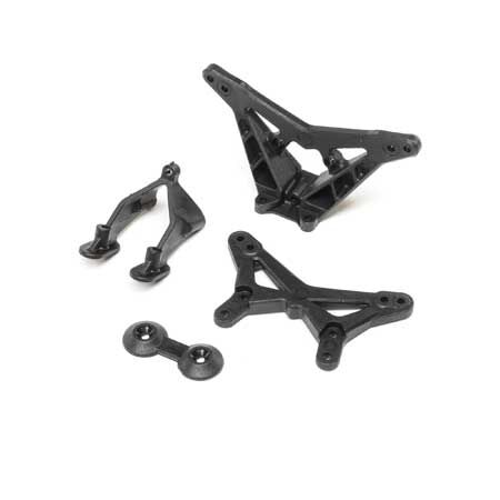 Losi FR/RR Shock Tower Wing Stay: Mini-T 2.0, Mini-B