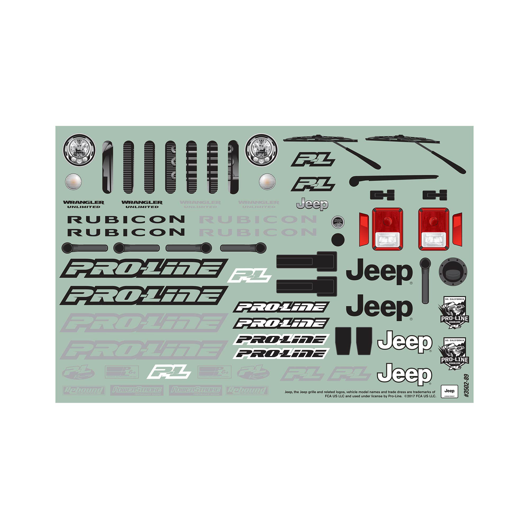 Pro-Line Racing 1/10 Jeep Wrangler Unlimited Rubicon Clr Body 12.8" WB TRX-4