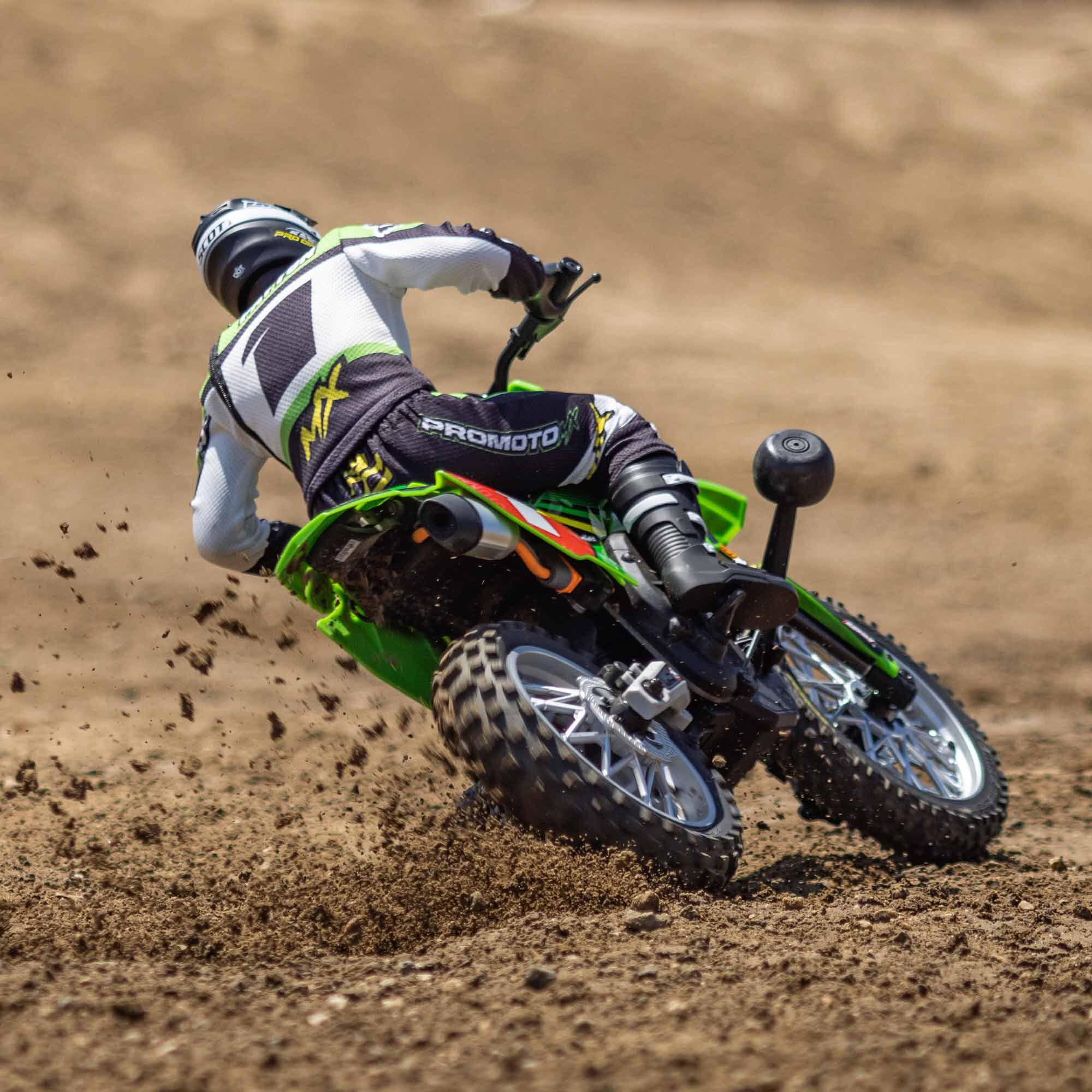 Losi 1/4 Promoto-MX Pro Circuit 2S RTR Brushless Motorcycle (Battery and Charger Included), Green