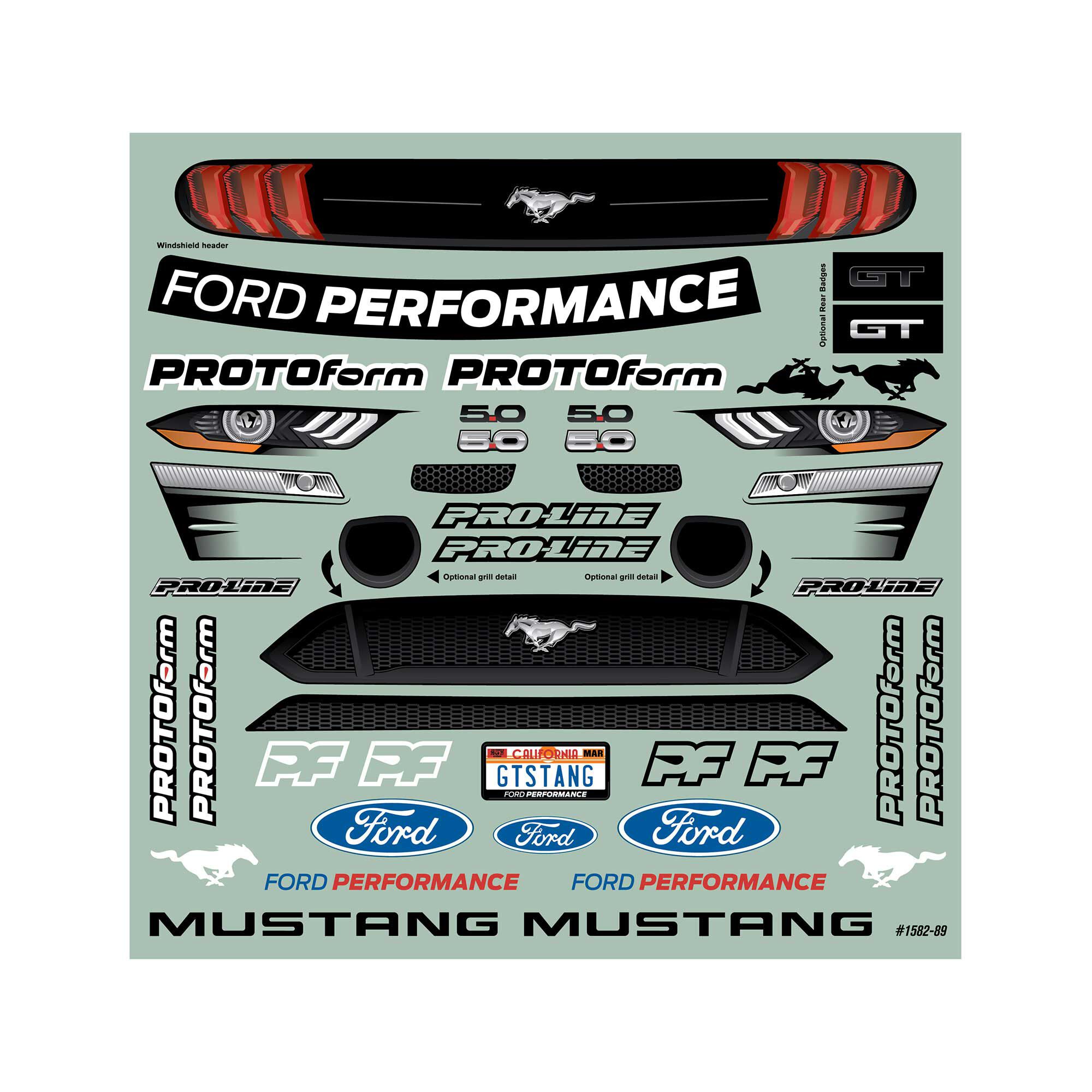 PROTOform 1/8 2021 Ford Mustang Clear Body: Vendetta