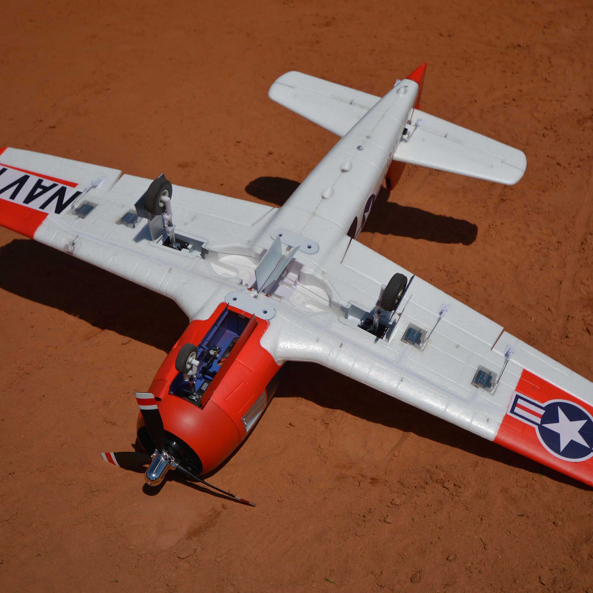 FMS T-28D Trojan V4 Red PNP, 1400mm