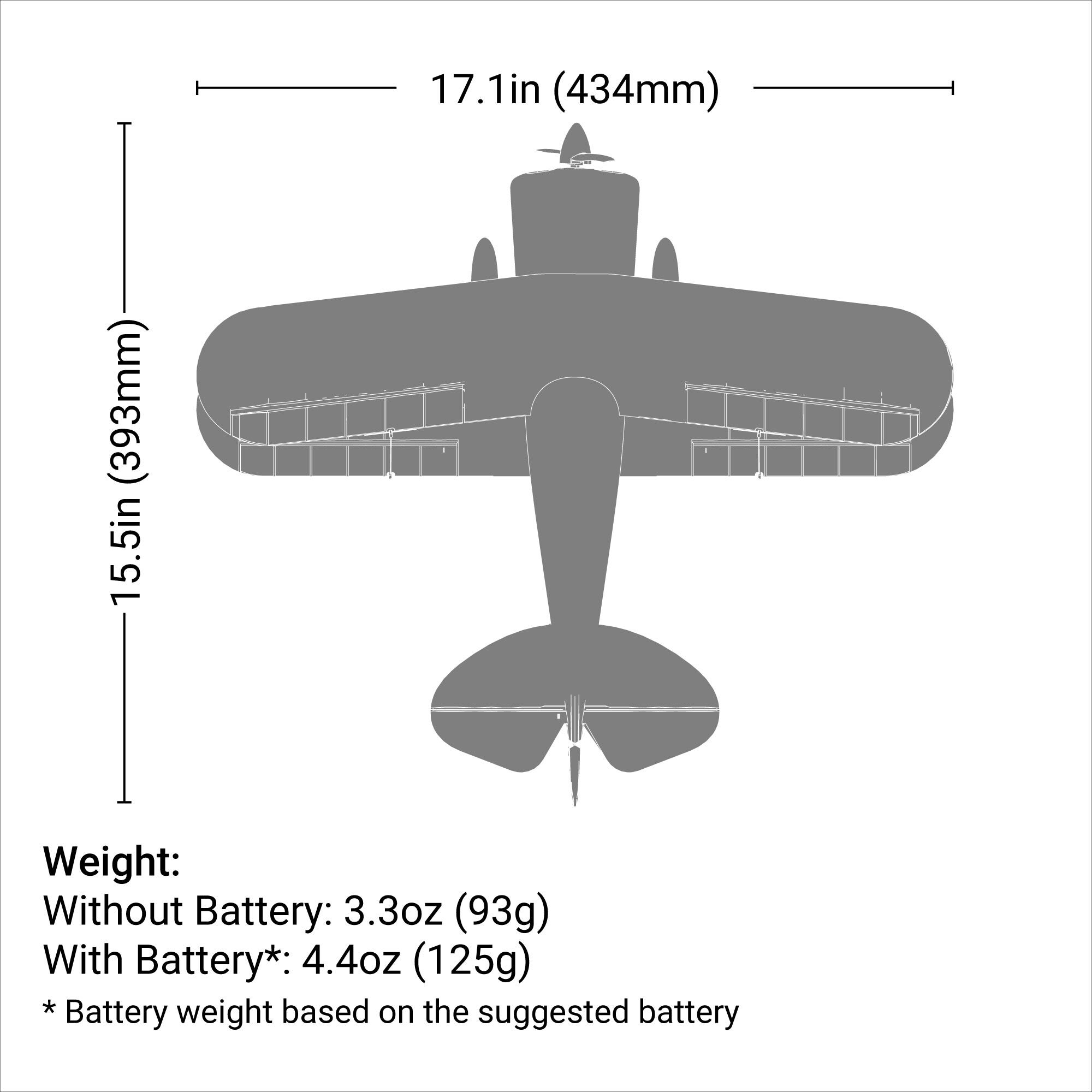 E-flite UMX Pitts S-1S BNF Basic with AS3X and SAFE Select