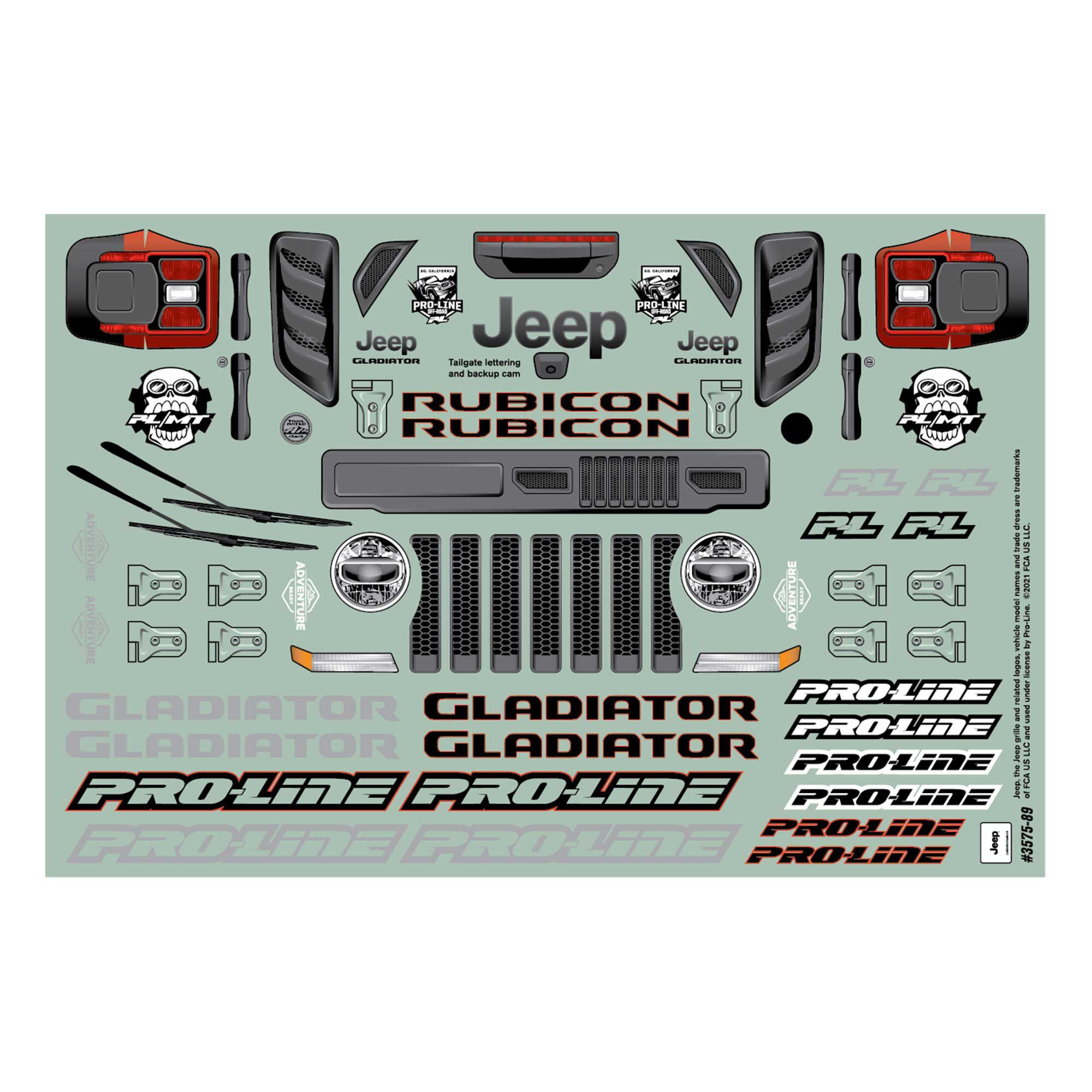 Pro-Line Racing 1/10 Jeep Gladiator Rubicon Clear Body: GRANITE