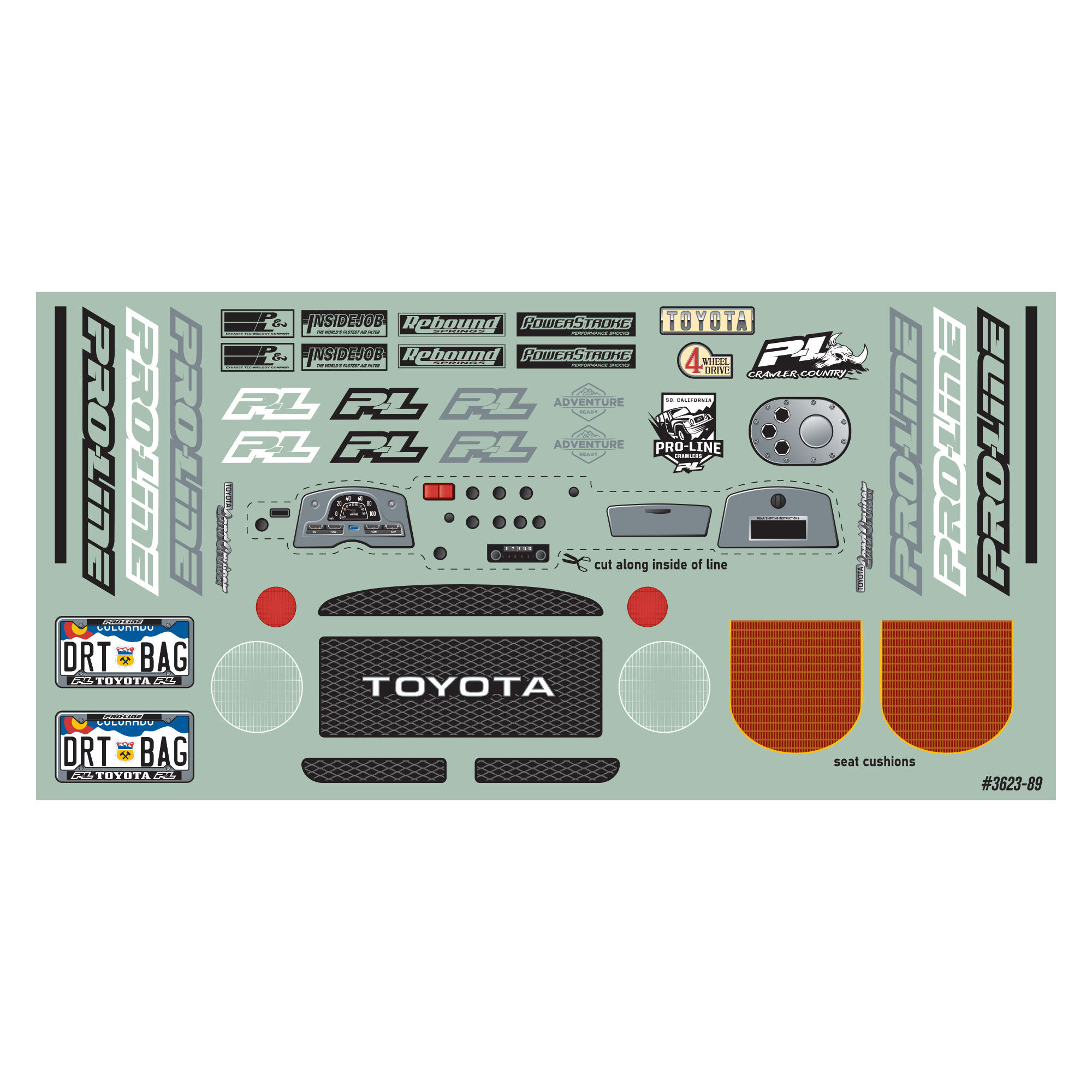 Pro-Line Racing 1/10 1979 Toyota Land Cruiser FJ40 Clear Body/Cage 12.3" WB Crawlers