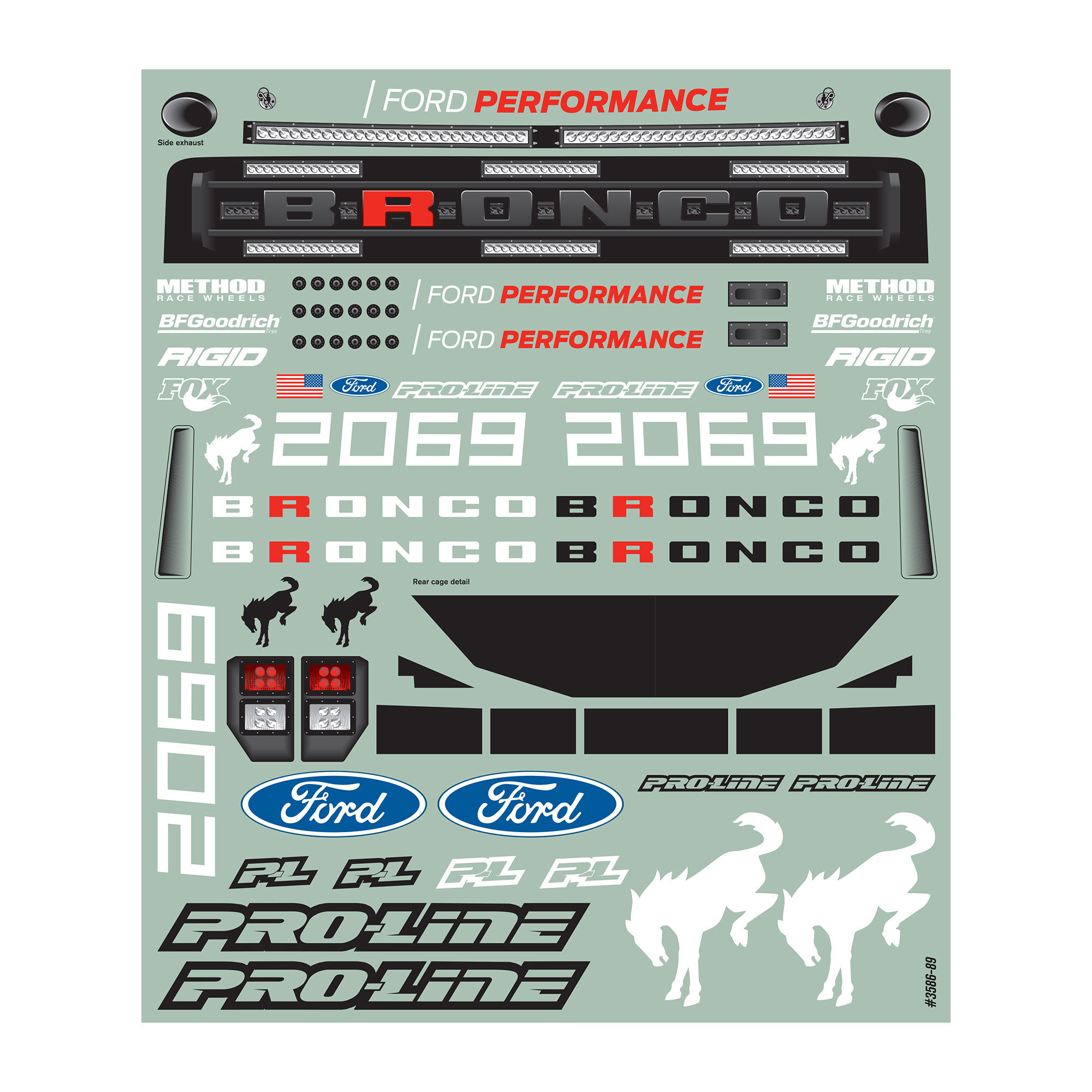 Pro-Line Racing 1/10 Ford Bronco R Clear Body: Short Course