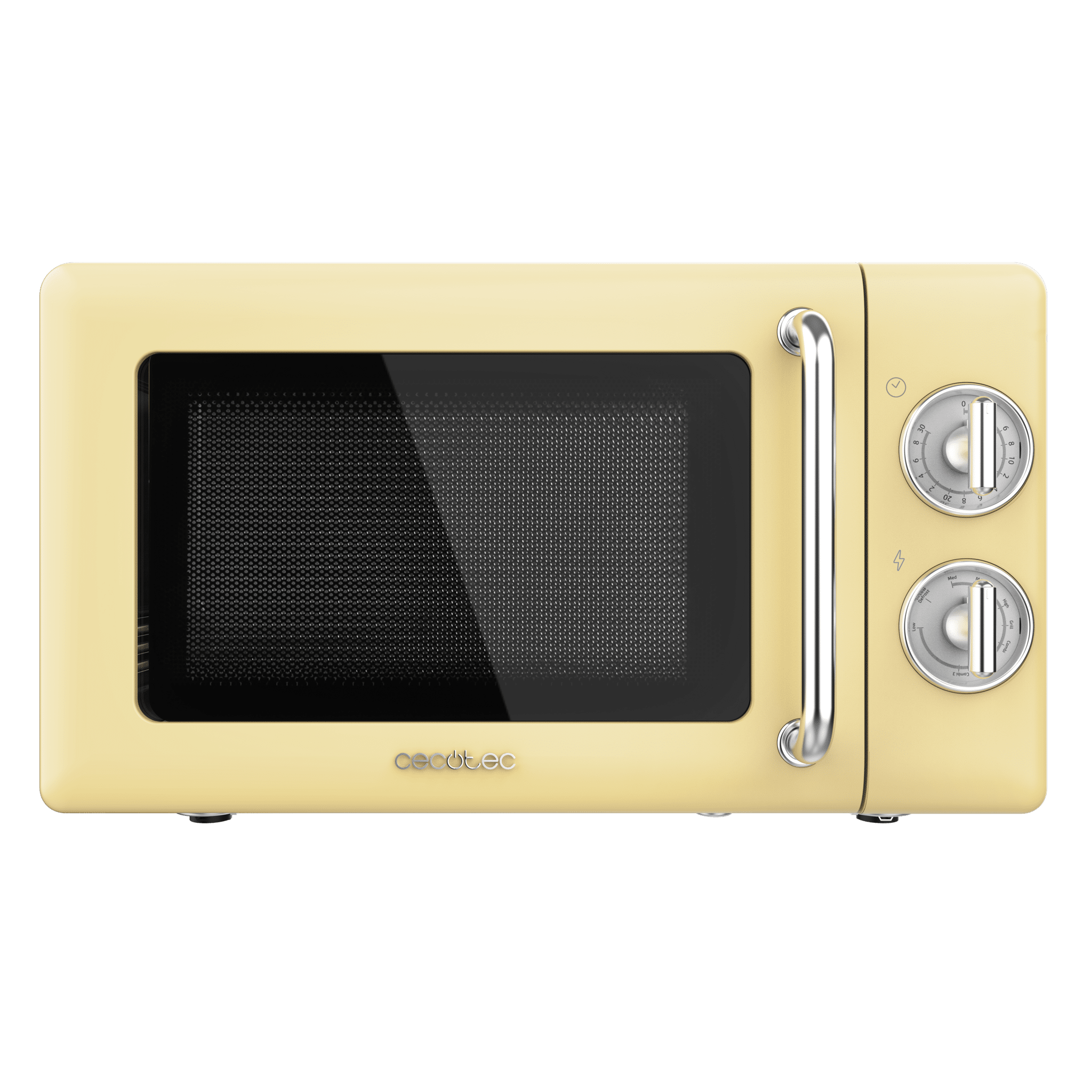 ProClean 3110 Retro Yellow Microondas mecánico con grill de 20 L y 700 W