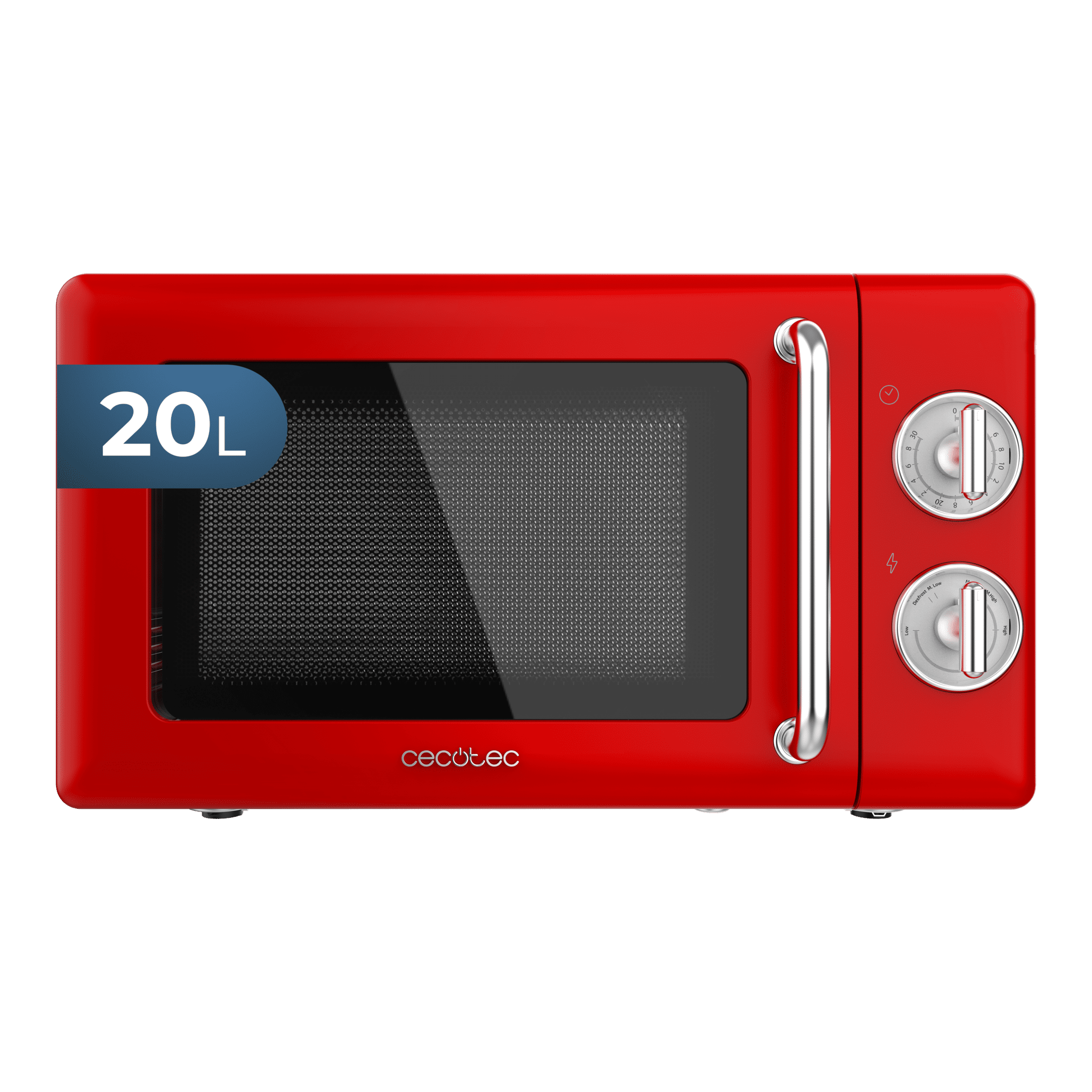 ProClean 3010 Retro Red Microondas mecánico de 20 L y 700 W.