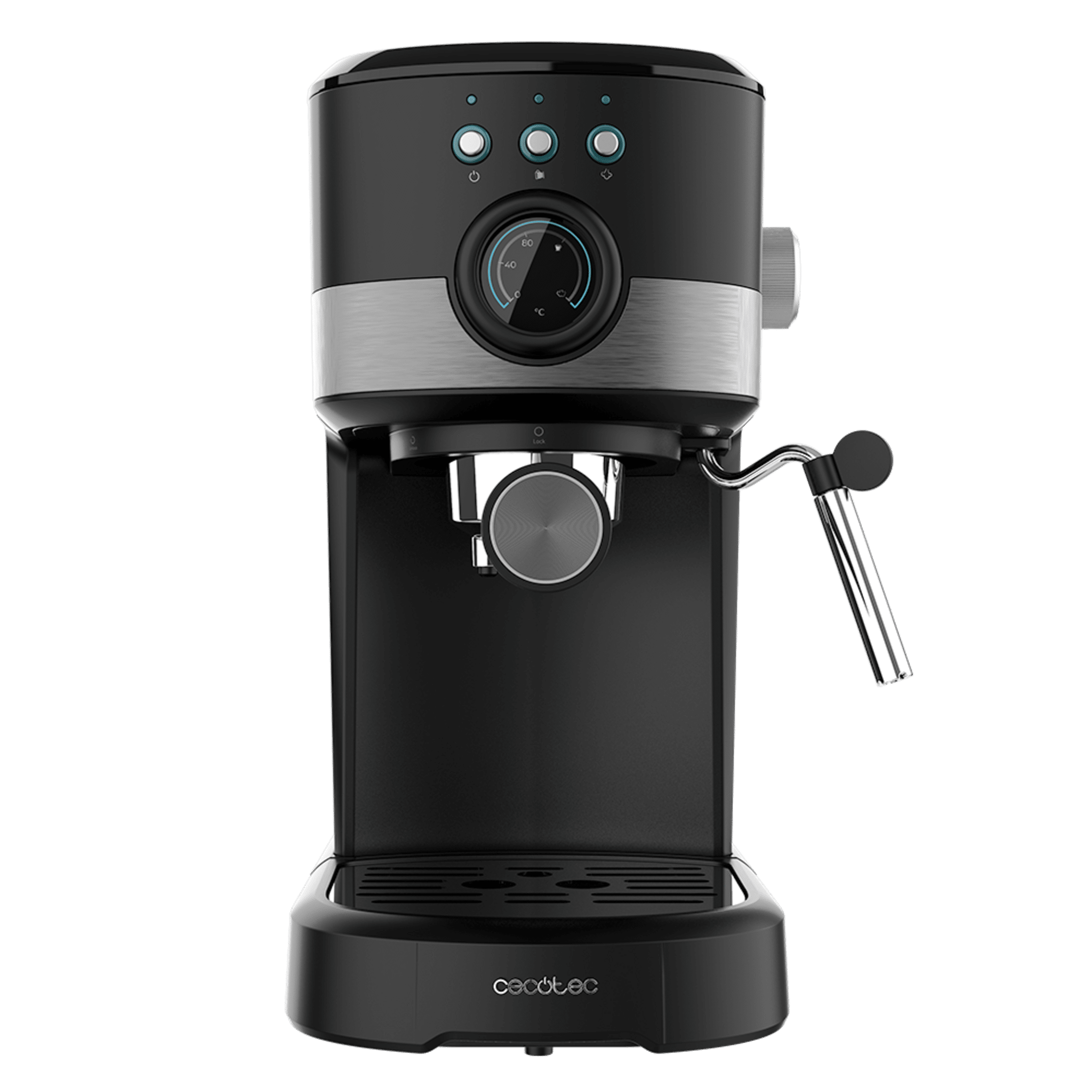 Power Espresso 20 Pecan Pro Cafetera espresso con 20 bares con vaporizador.