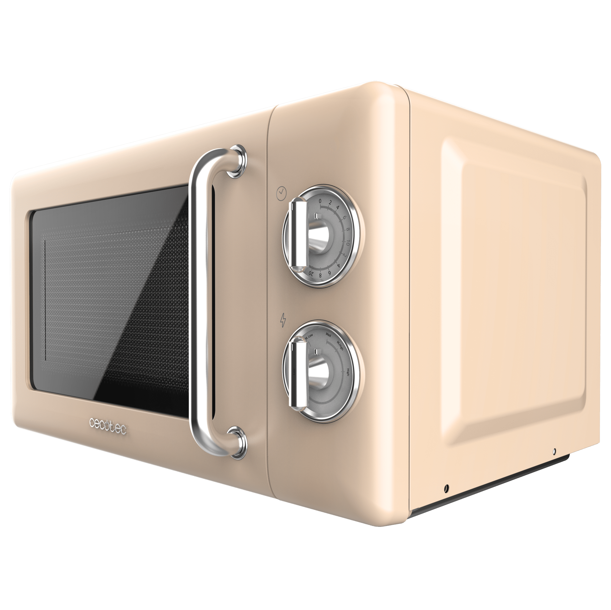 ProClean 5110 Retro Beige Microondas digital con grill de 20 L y 700 W.