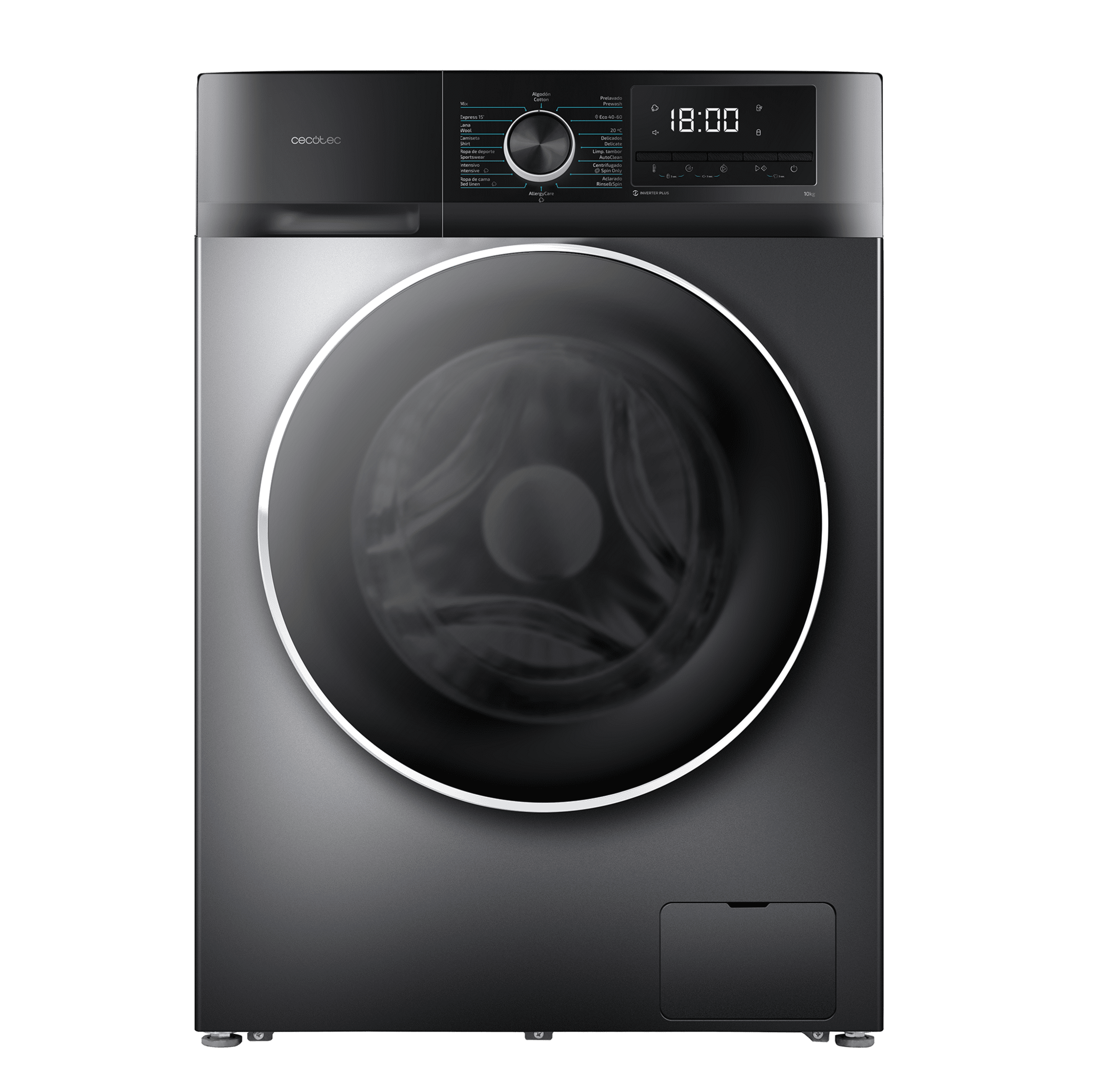Bolero DressCode 12500 Inverter Steel Lavadora de 12 Kg steel, 1400 rpm, motor inverter plus, Steam Max y Clase A-20 %.