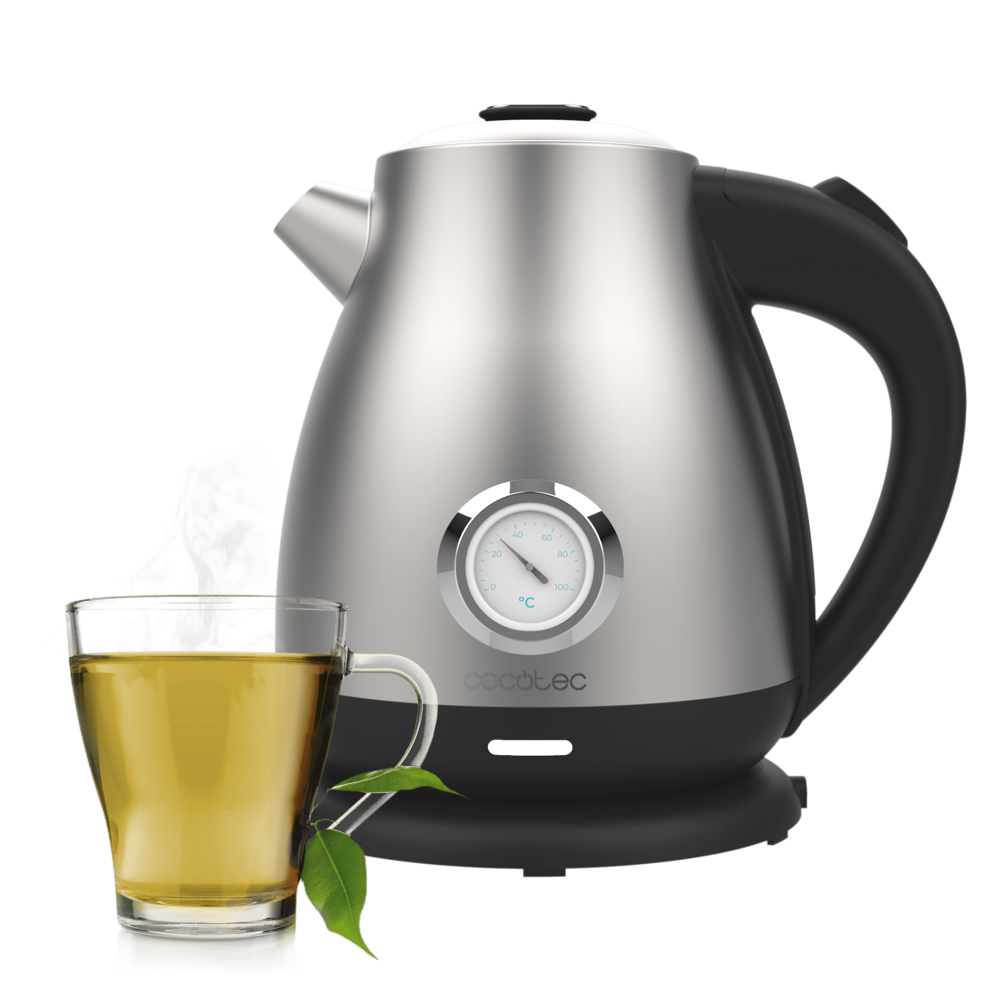 Thermosense 620 Retro Steel Hervidor de agua de 1,7 litros, cuerpo de acero inoxidable y con 2200 W.