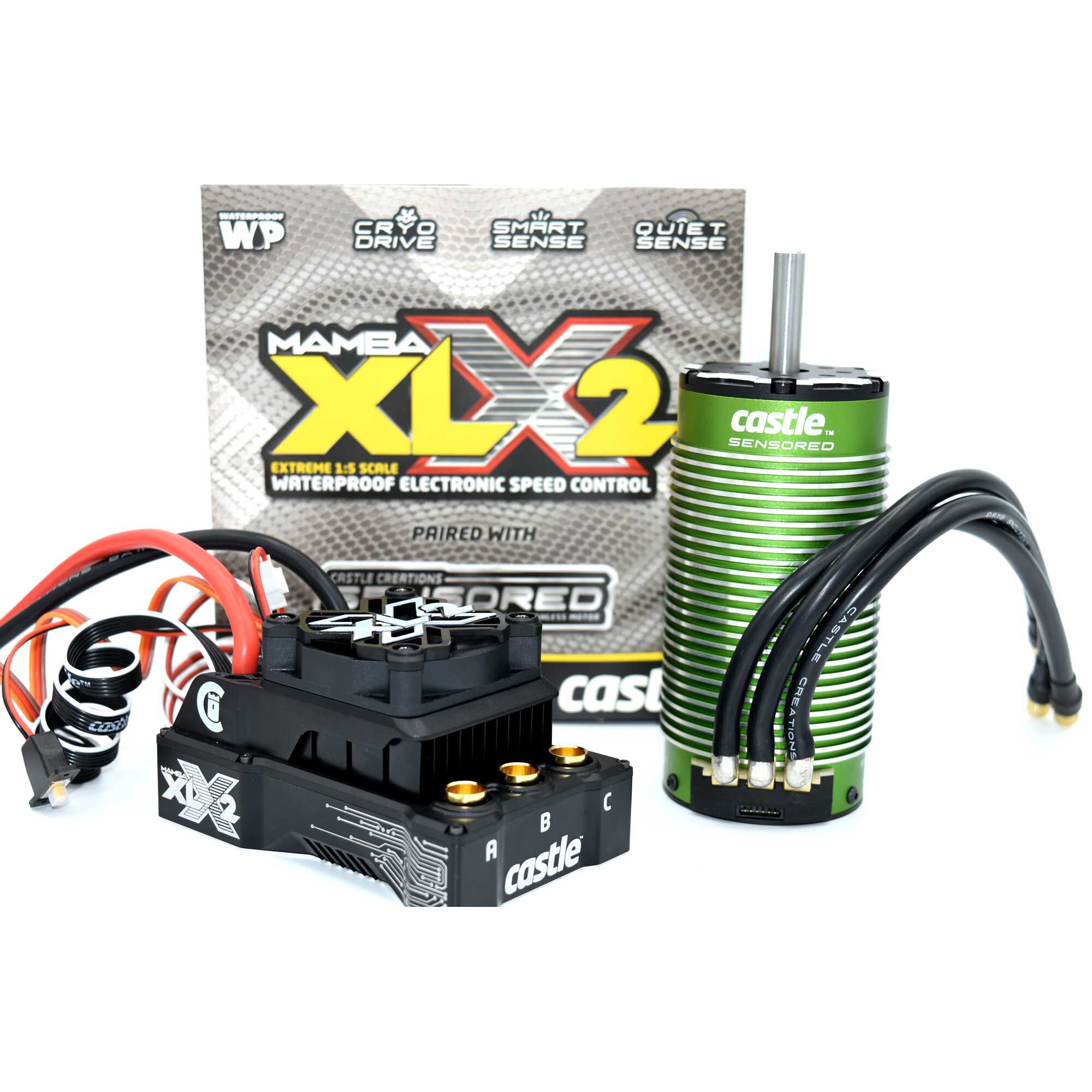 Castle Creations 1/5 Mamba XLX2 Brushless ESC / 1100Kv Sensored Motor Combo