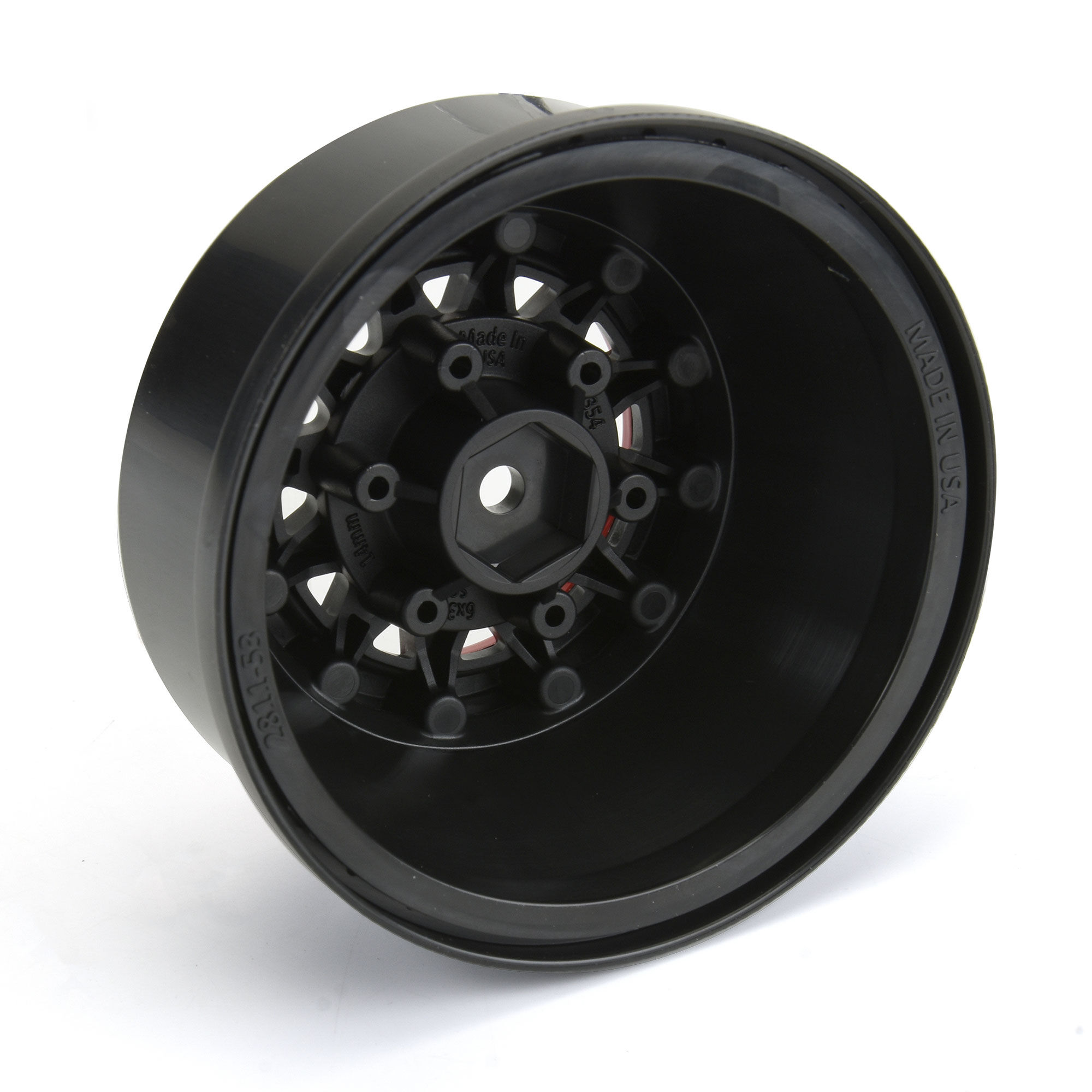 Pro-Line Racing 1/10 Raid Bead-Loc Fr/Rr 2.2"/3.0" 12 & 14mm SC Wheels (2) Red/Black