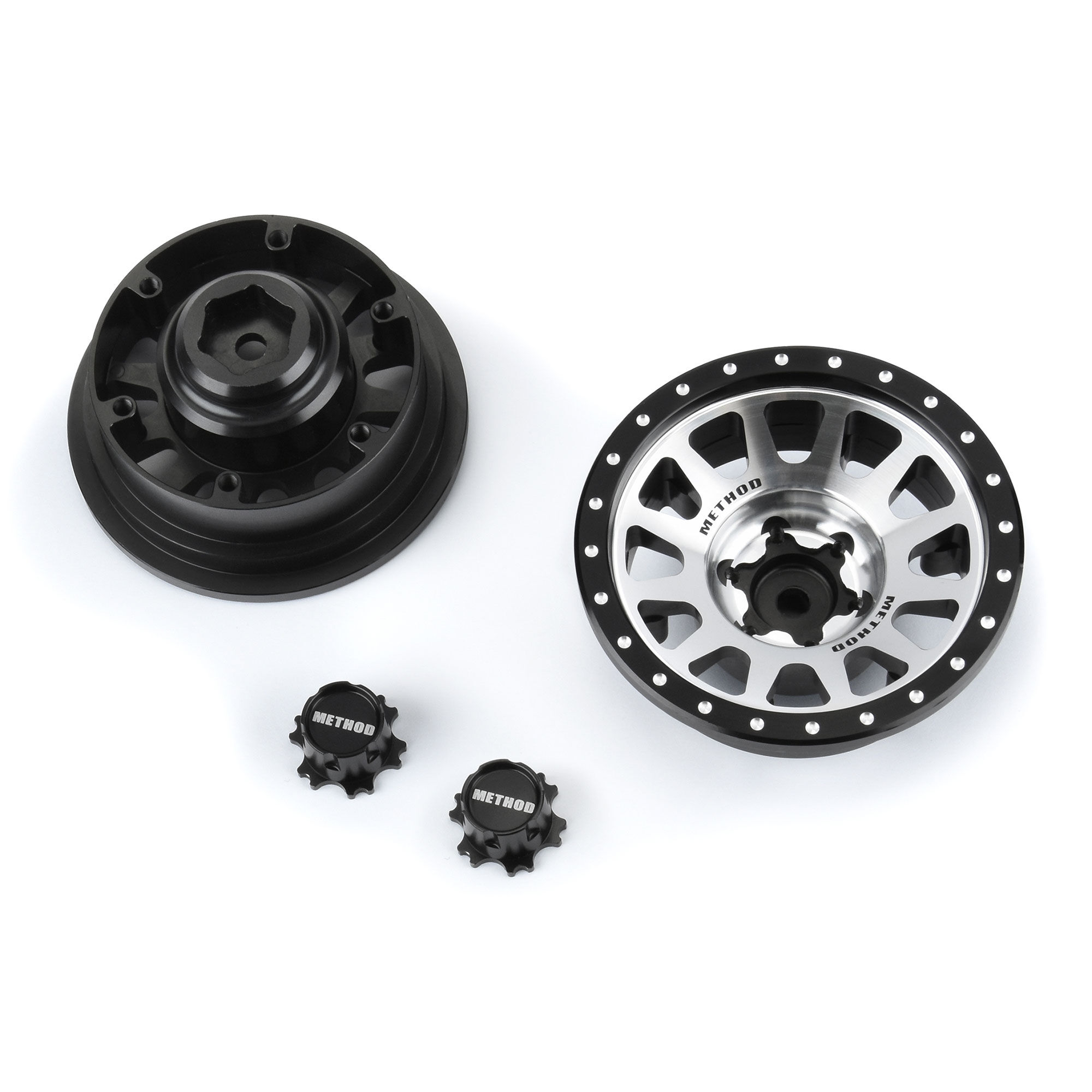 Pro-Line Racing 1/6 Method 305 Alum F/R 2.9" +2 Offset SCX6 Wheel Faces (2) Silver
