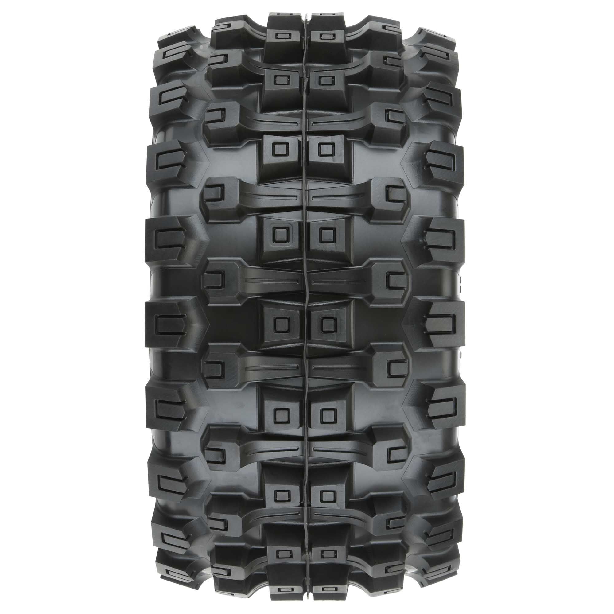 Pro-Line Racing 1/8 Badlands MX38 HP BELTED F/R 3.8" MT Mounted 17mm Black Raid (2)