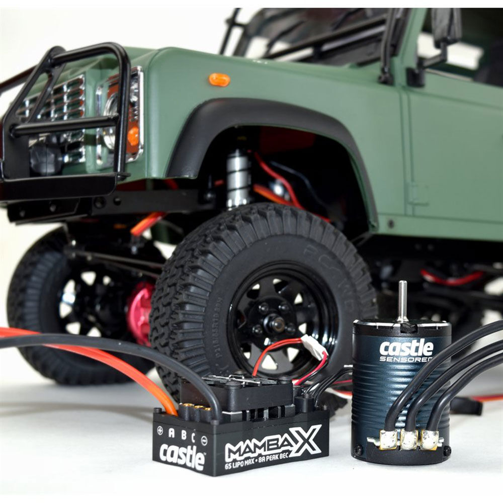 Castle Creations Mamba X Waterproof ESC/1406-2280Kv Sensored Brushless Motor Combo: 4mm Bullet