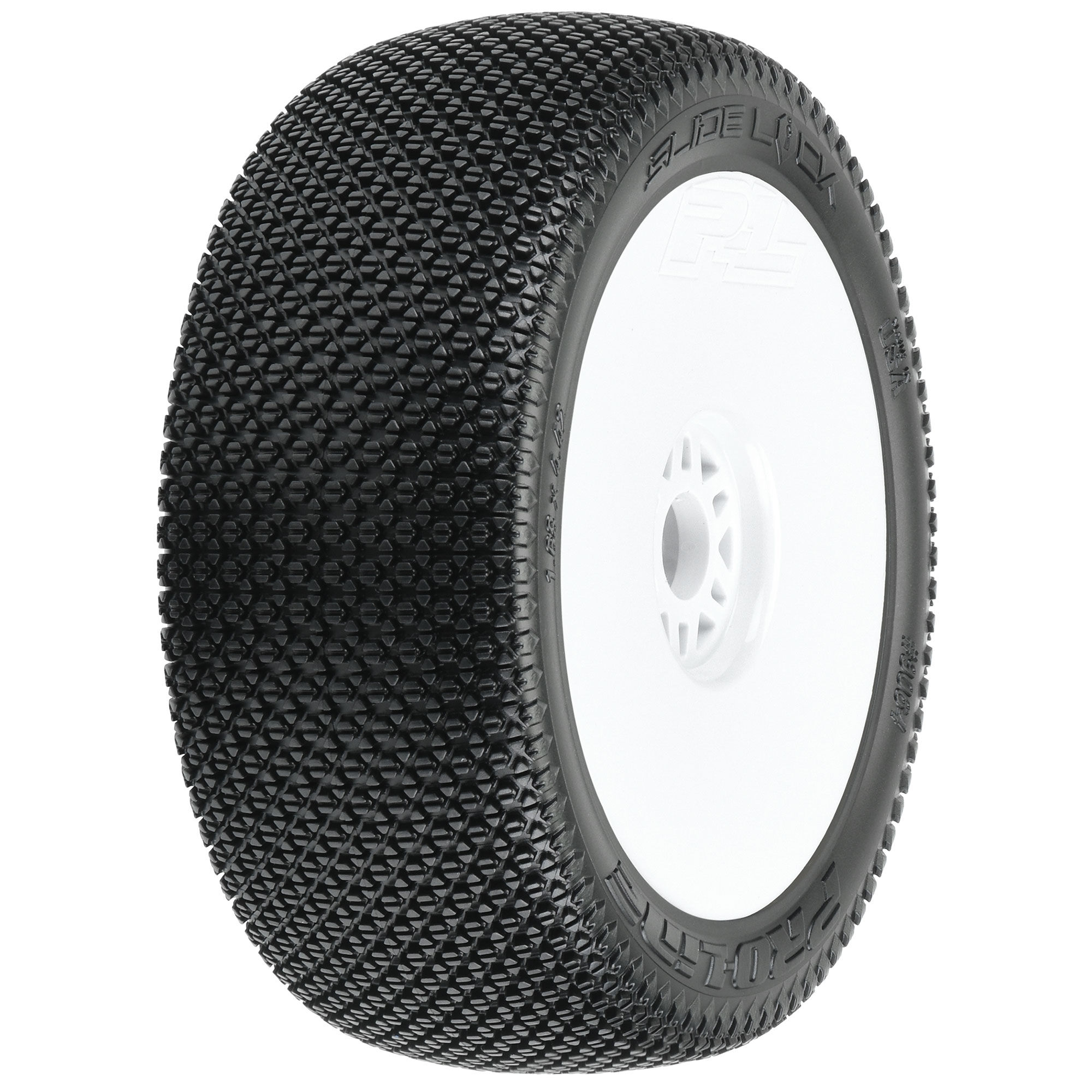 Pro-Line Racing 1/8 Slide Lock S3 Front/Rear Buggy Tires Mounted 17mm White (2)