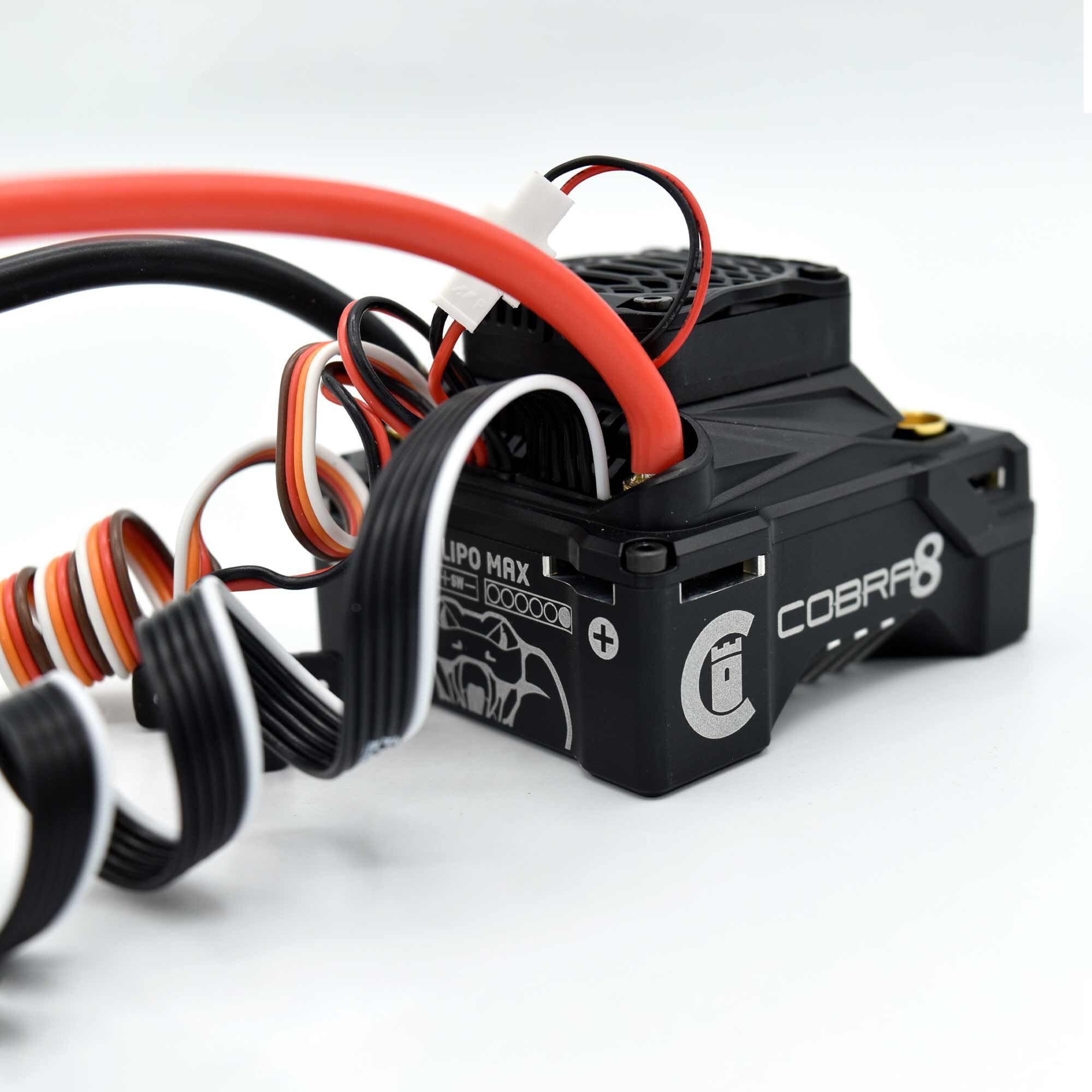 Castle Creations Cobra 8 Waterproof Electronic Speed Control w/ 1512-2650KV V2 Sensored Motor