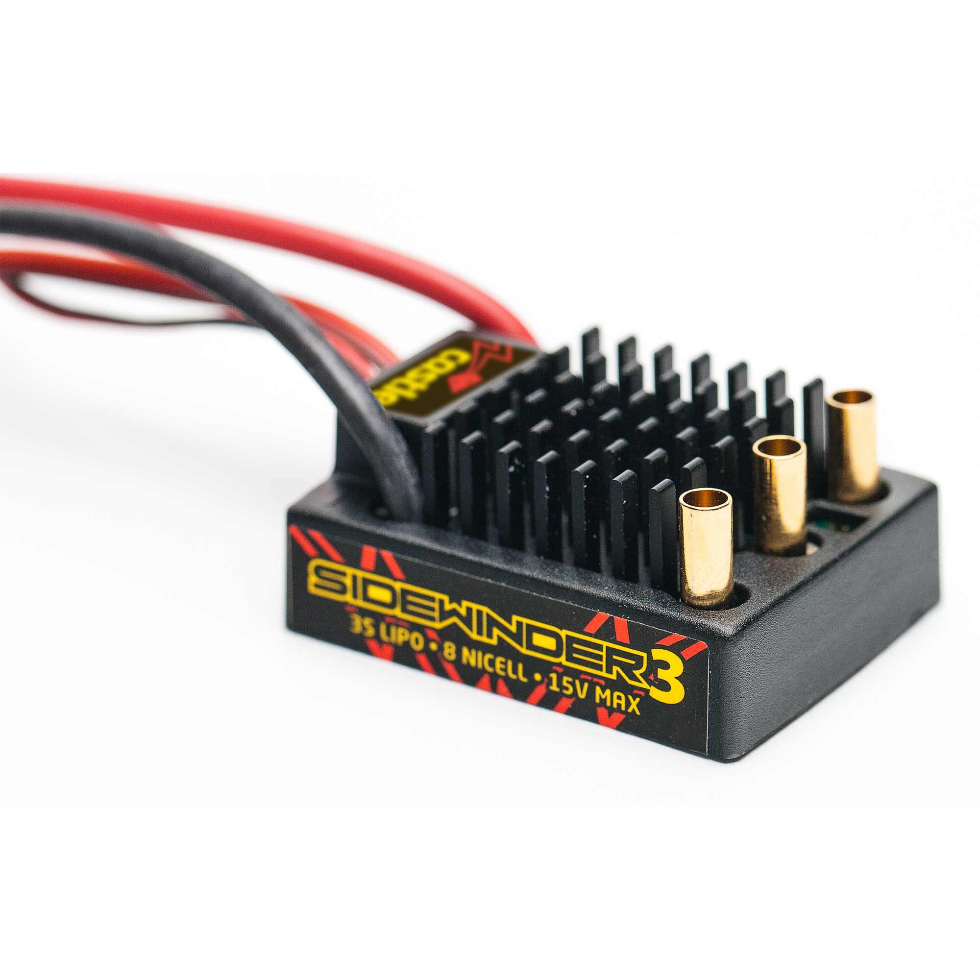 Castle Creations 1/10 SV3 Sidewinder Waterproof ESC / 1406-4600Kv Brushless Motor Combo: 4mm Bullet