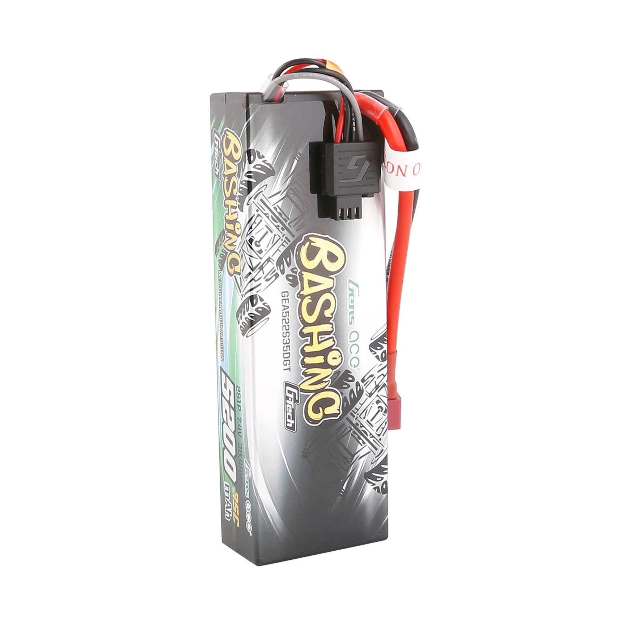 Gens ace 7.4V 5200mAh 2S 35C G-Tech Smart Bashing Hardcase LiPo Battery: Deans