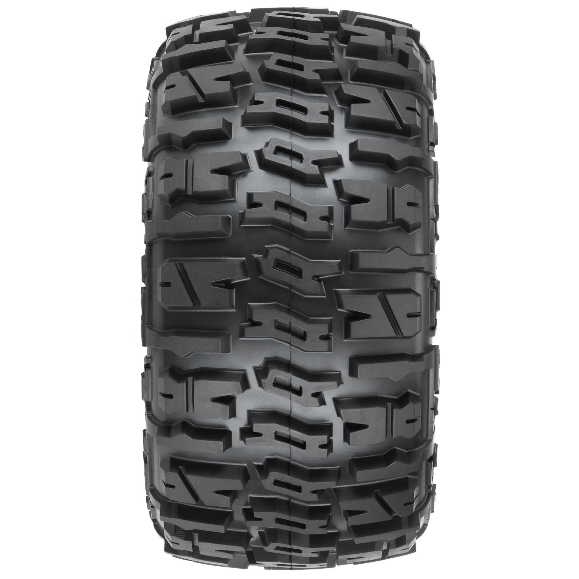 Pro-Line Racing 1/8 Trencher LP F/R 3.8" MT Tires Mounted 17mm Black Raid (2)