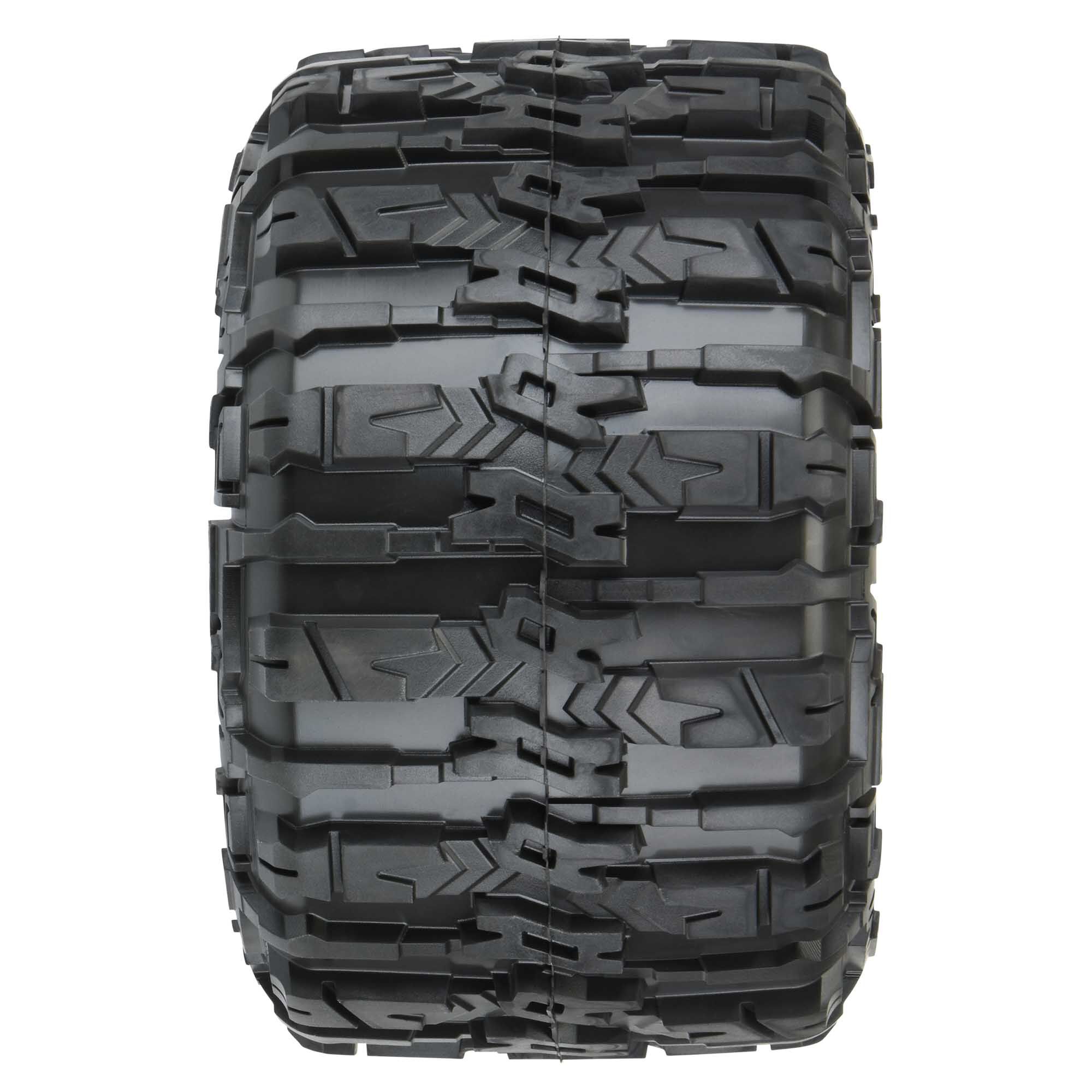 Pro-Line Racing 1/8 Trencher HP BELTED F/R 3.8" MT Tires Mounted 17mm Black Raid (2)