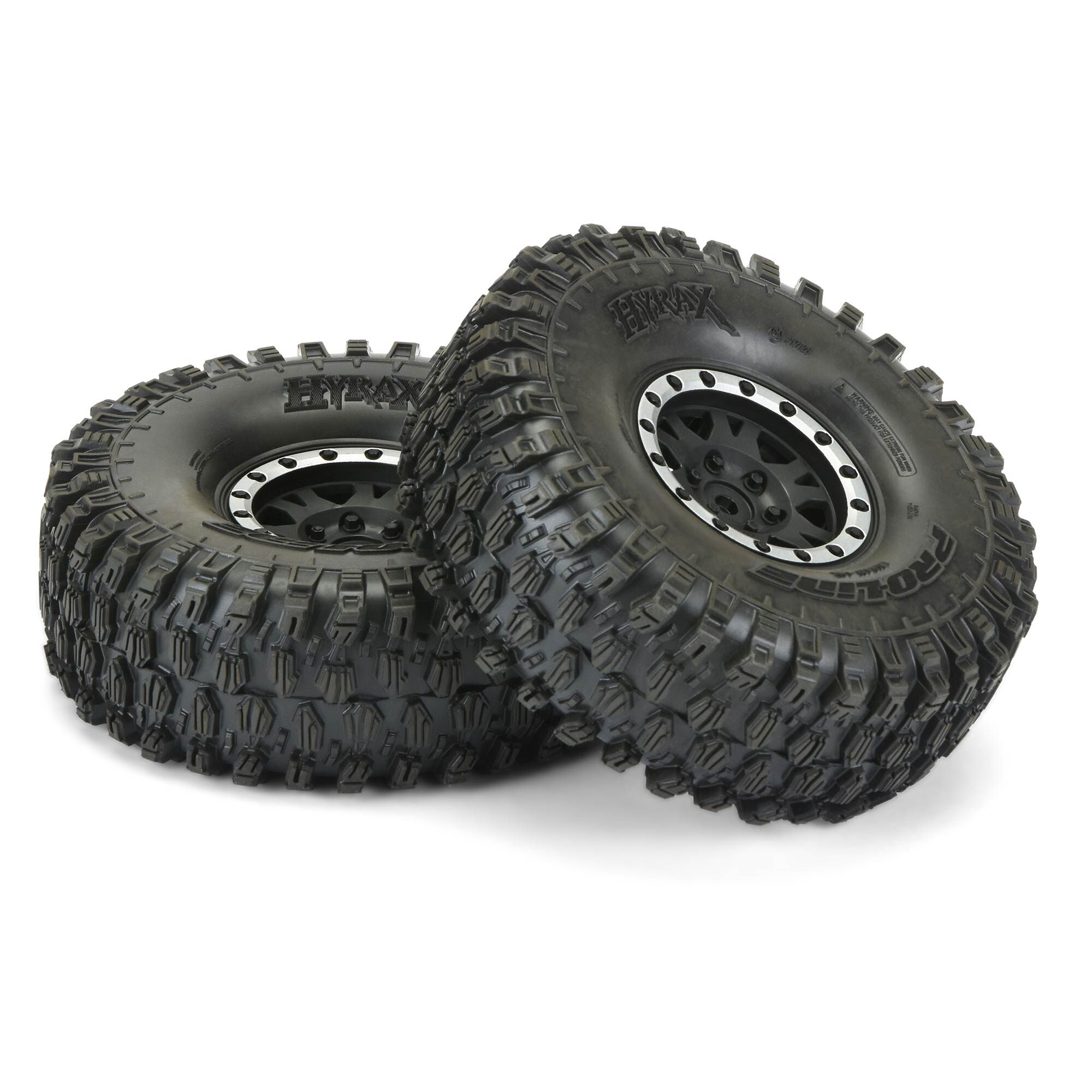 Pro-Line Racing 1/10 Hyrax G8 F/R 1.9" Crawler Trs Mounted 12mm Blk/Slvr Impulse (2)