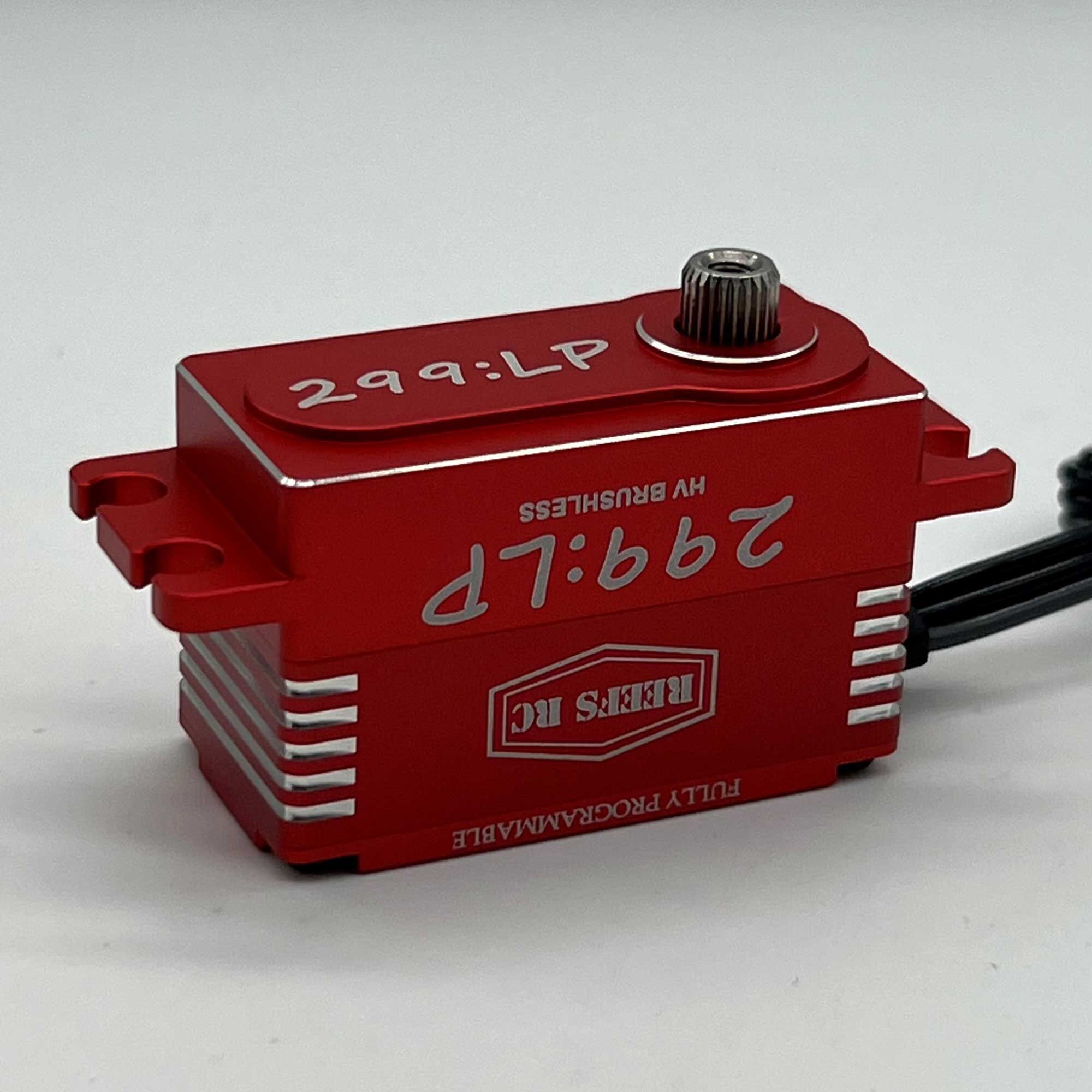 REEFS RC 299:LP Low Profile Digital Metal Gear Waterproof Programmable Servo, Red