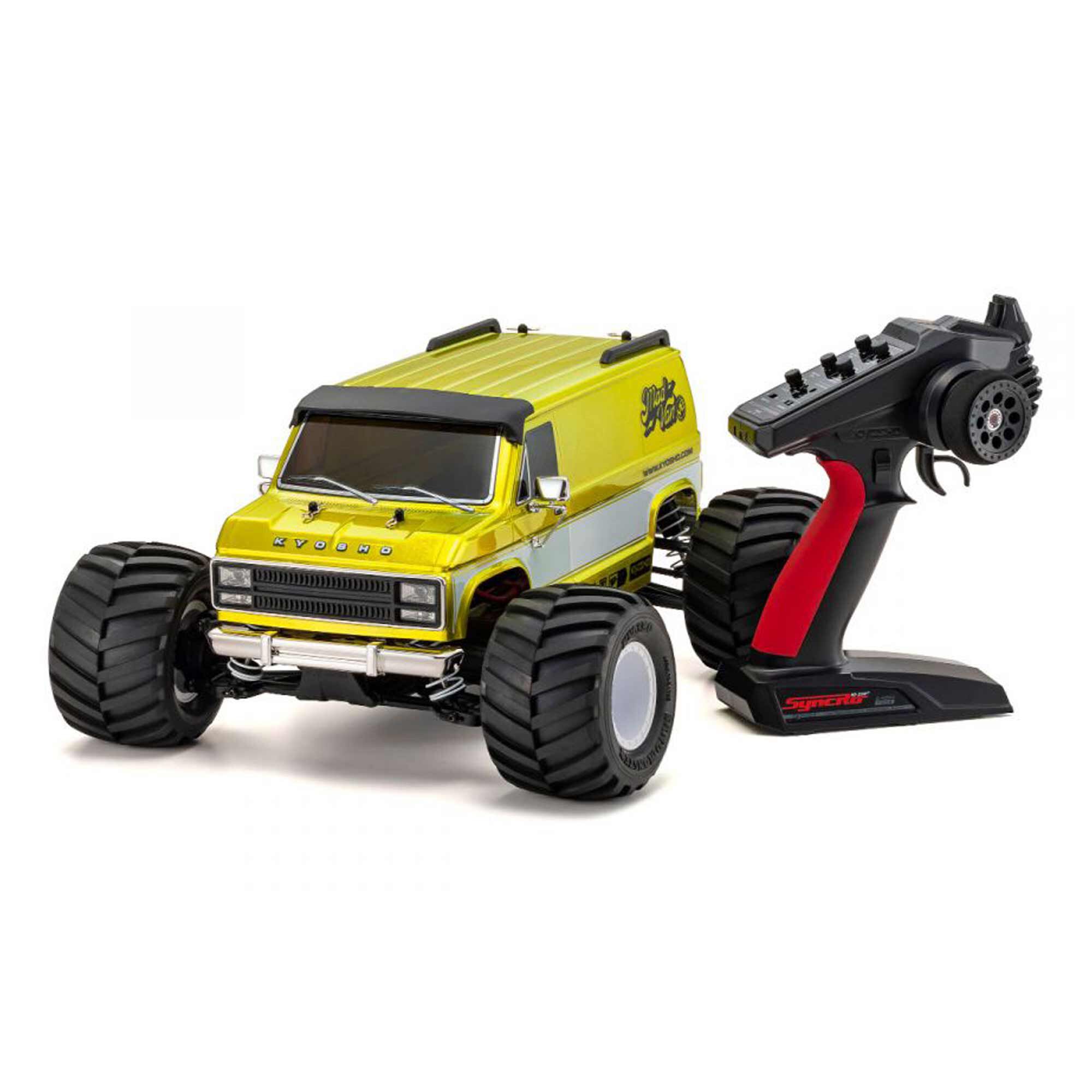 Kyosho 1/10 Mad Van Fazer Mk2 FZ02L-BT Brushless 4x4 Monster Truck RTR, Gold