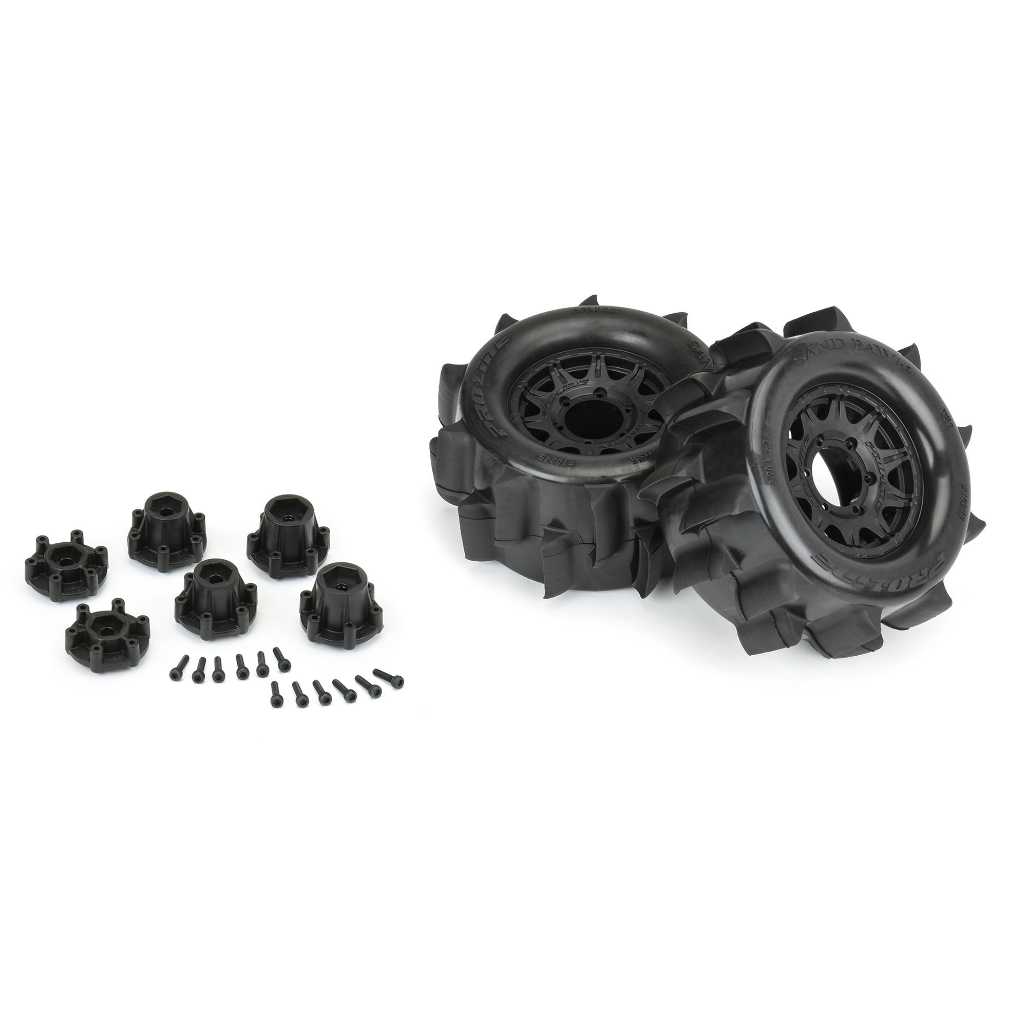 Pro-Line Racing 1/10 Sand Paw HP BELTED F/R 2.8" MT Tires MTD 12/14mm Black Raid (2)