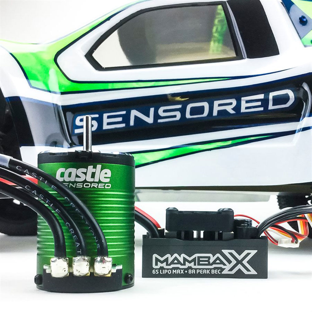 Castle Creations 1/10 Mamba X Waterproof ESC /1406-5700Kv Sensored Brushless Motor Combo: 4mm Bullet