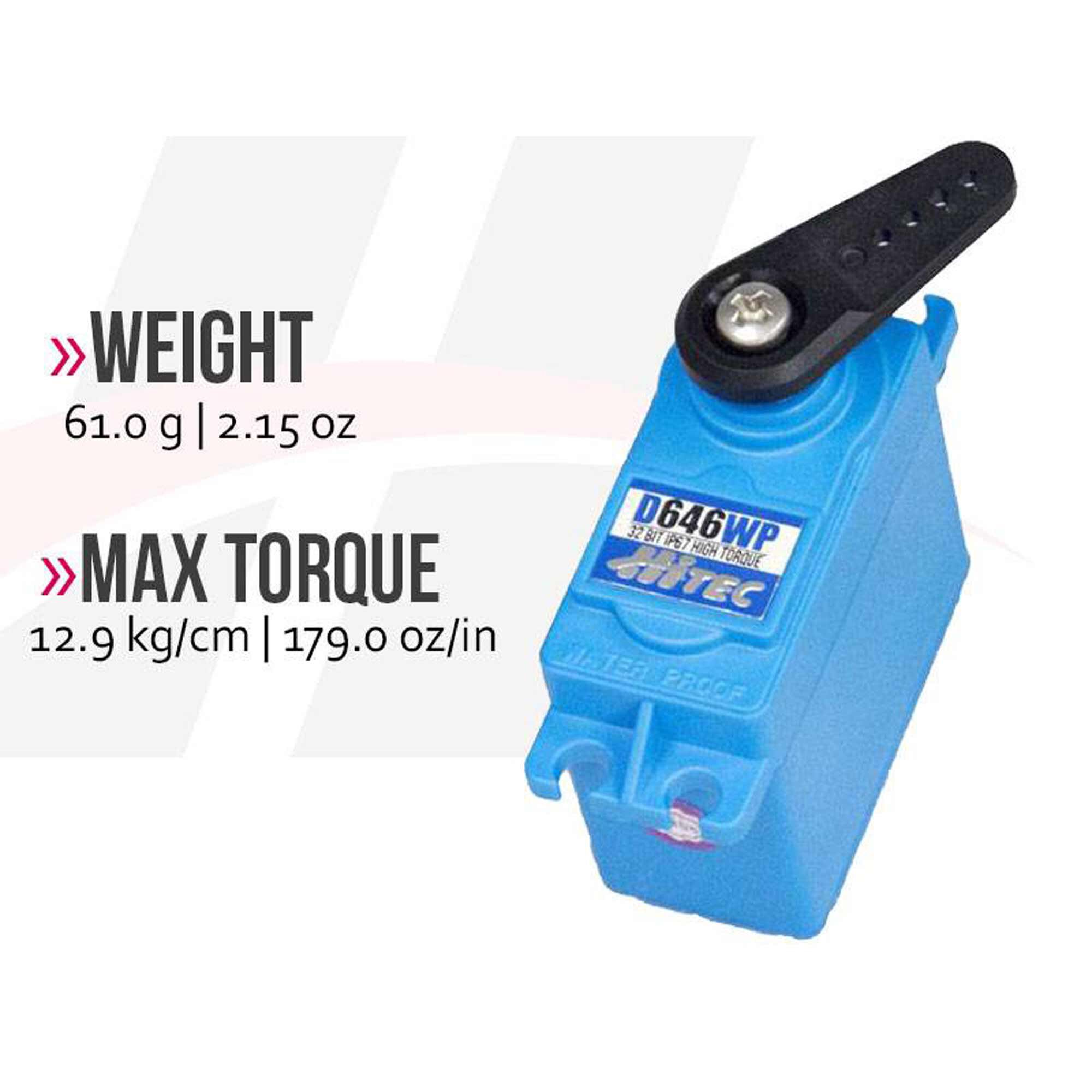 Hitec RCD Inc. D646WP Standard Digital High Torque Waterproof Metal Gear Servo