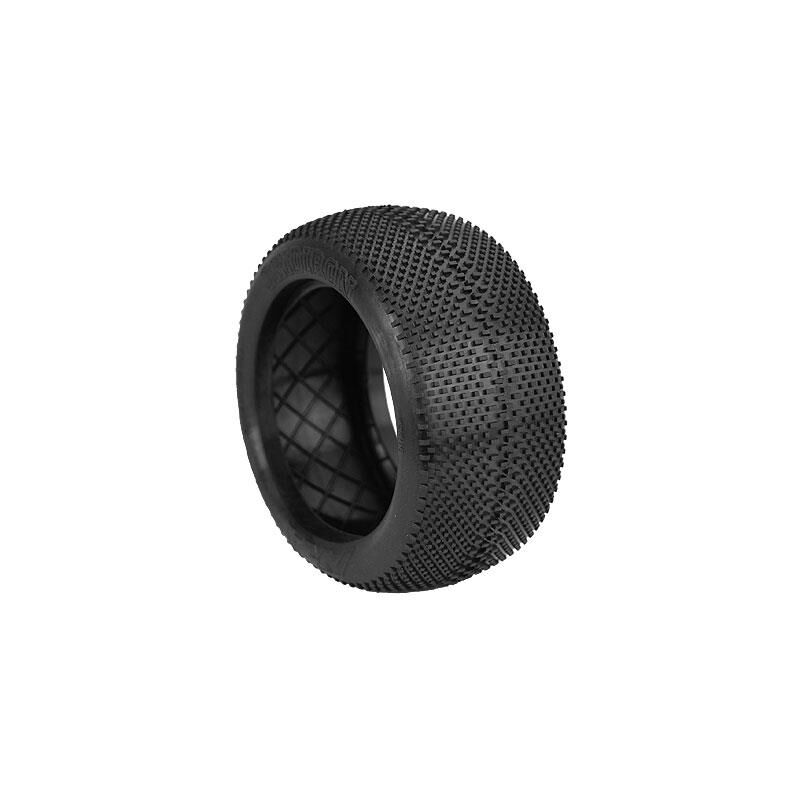 AKA PRODUCTS, INC. 1/8 EVO Gridiron Soft Long Wear Tires, Red Inserts (2): Truggy