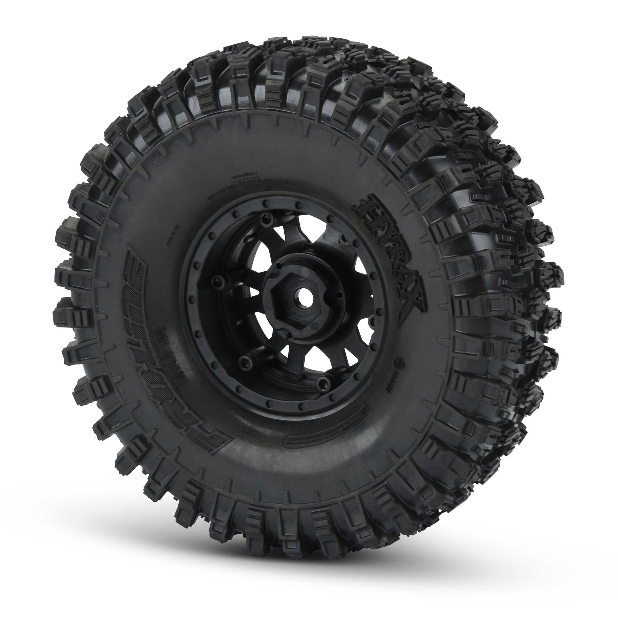 Pro-Line Racing 1/10 Hyrax Predator F/R 1.9" Mounted 12mm Blk/Slvr Impulse (2)