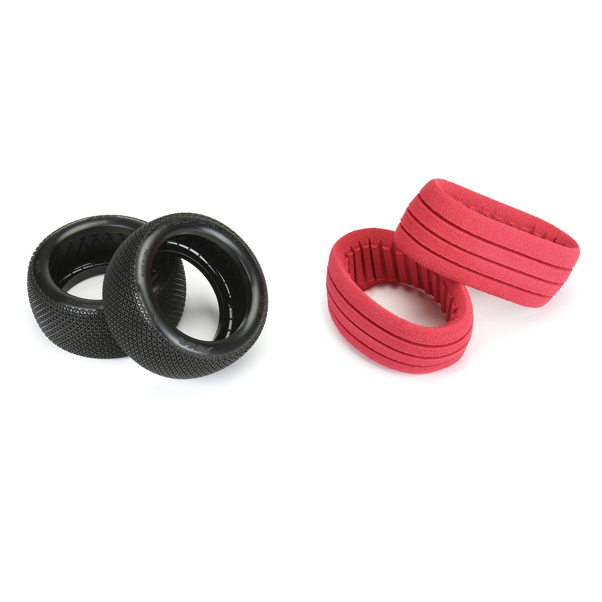 AKA PRODUCTS, INC. 1/8 Supernova Super Soft F/R 4.0 Off-Road Truck Tires (2)