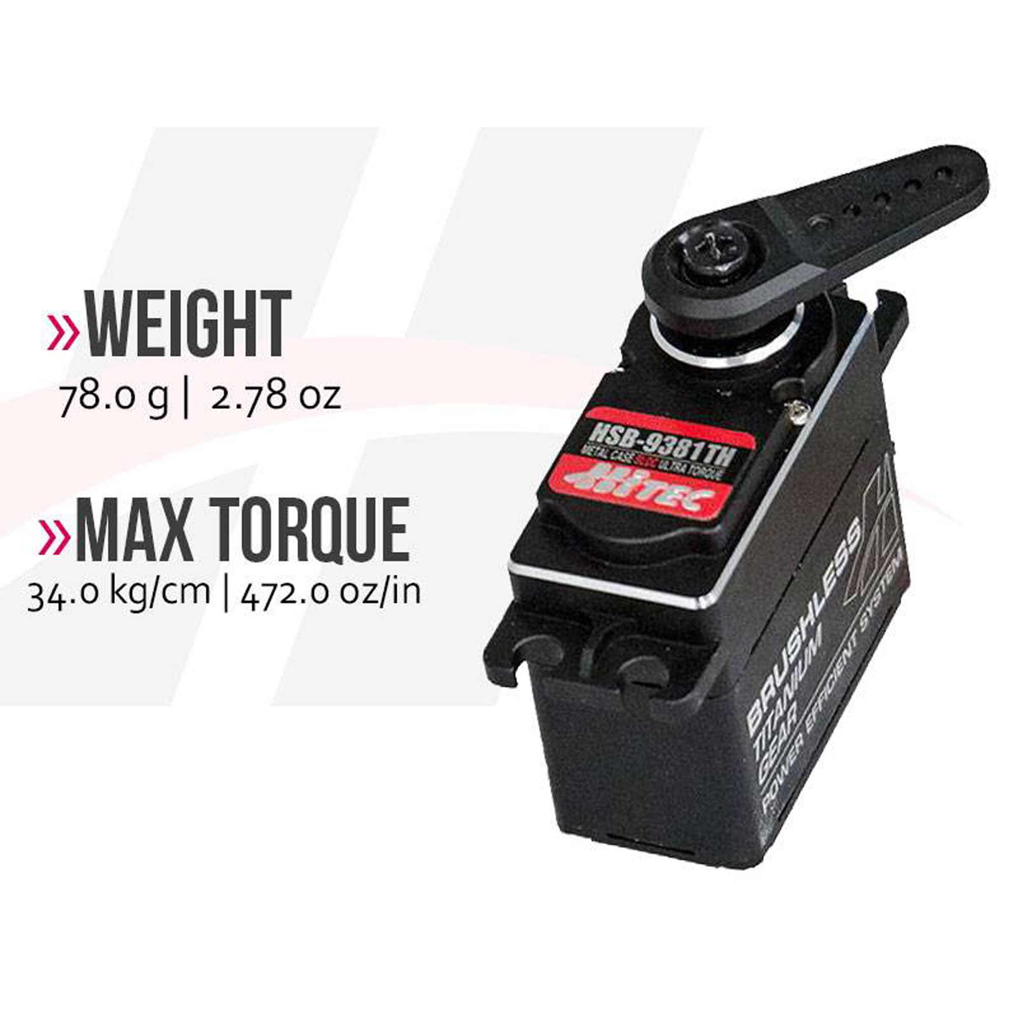 Hitec RCD Inc. HSB-9381TH Standard Digital Ultra Torque Brushless Titanium Gear Servo
